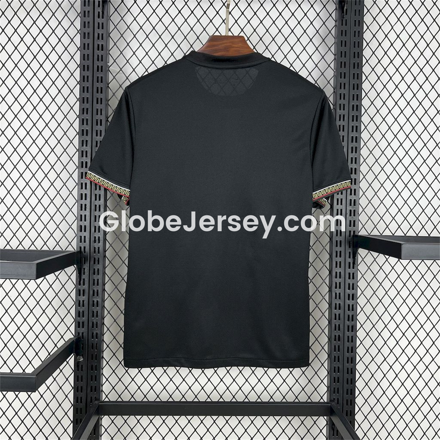 GlobeJersey-Paris Saint-Germain PSG 25-26 Red White Stripes Black Jersey - Fans Version