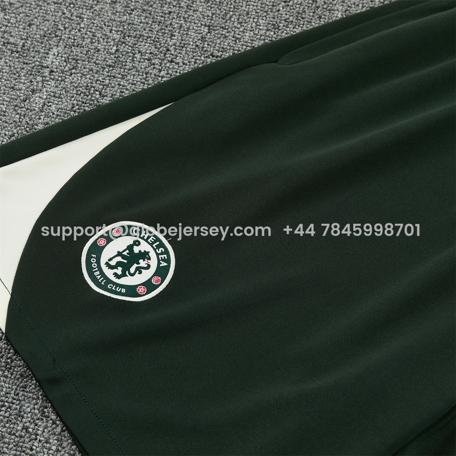 GlobeJersey-C.H.E.L.S.E.A 25-26 Short-Sleeve Training Set - Dark Green Top & Dark Green Pants
