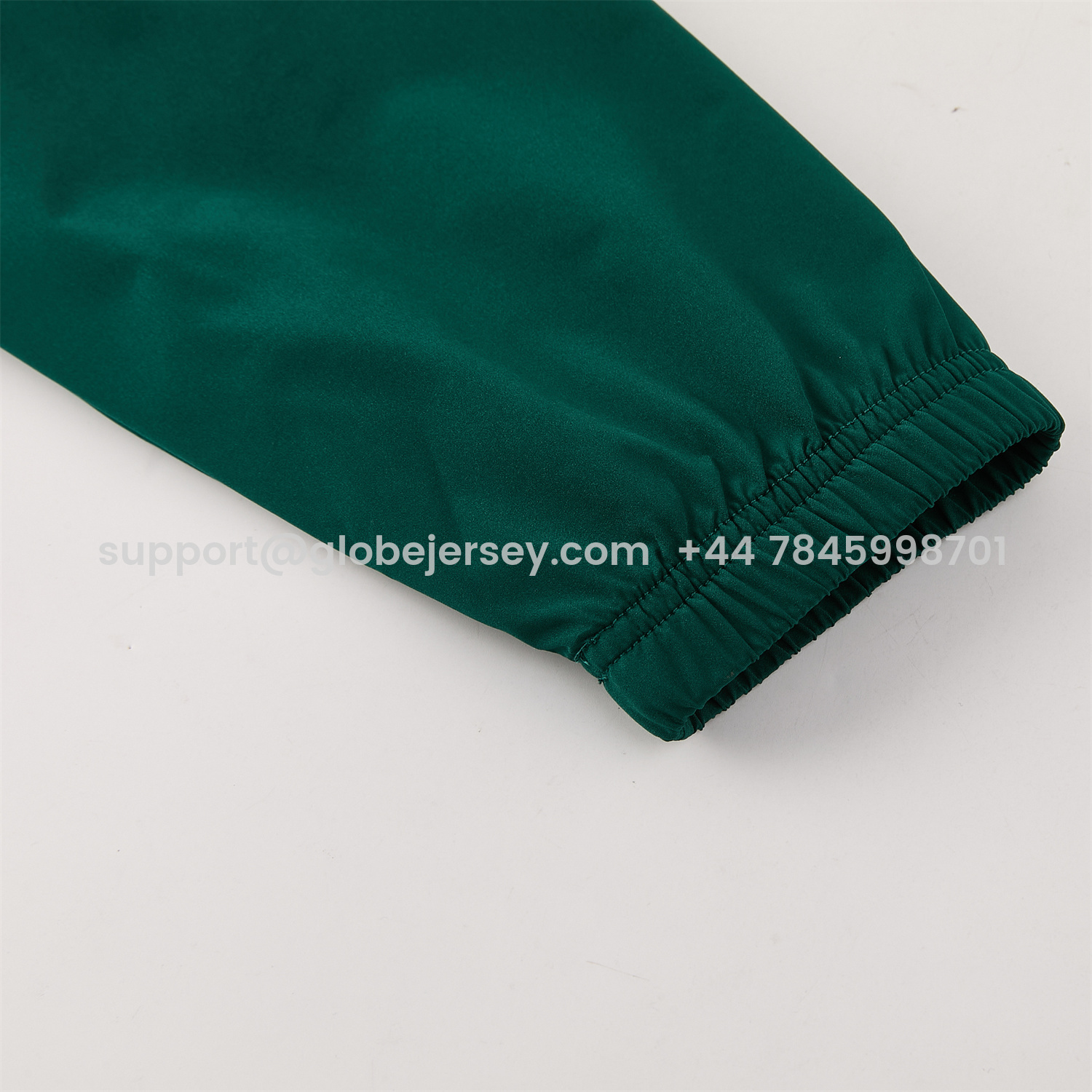 GlobeJersey-Italy 2026 Hooded Windbreaker Training Set - White Top & Green Pants