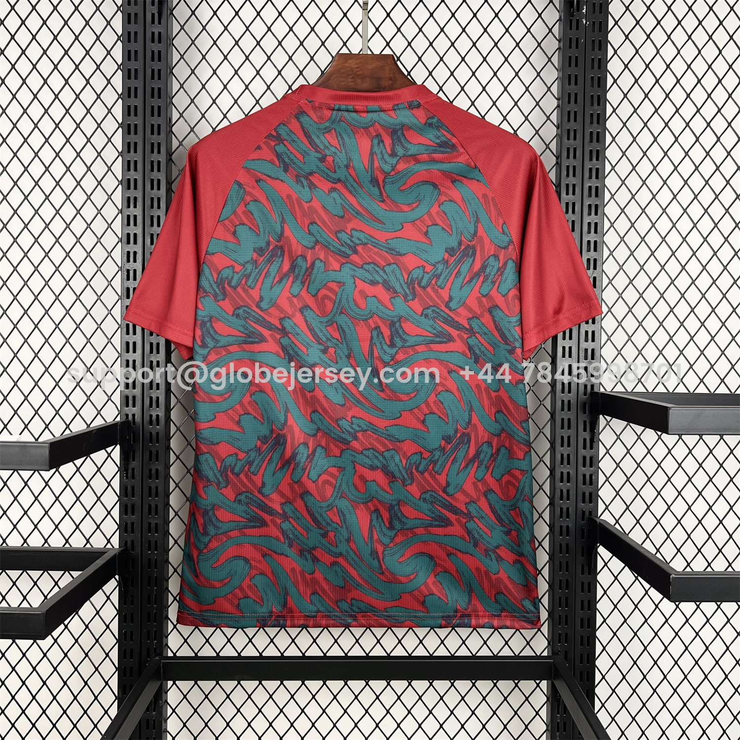 GlobeJersey-Portugal 2026 Pre-Match Deep Red Jersey - Fans Version