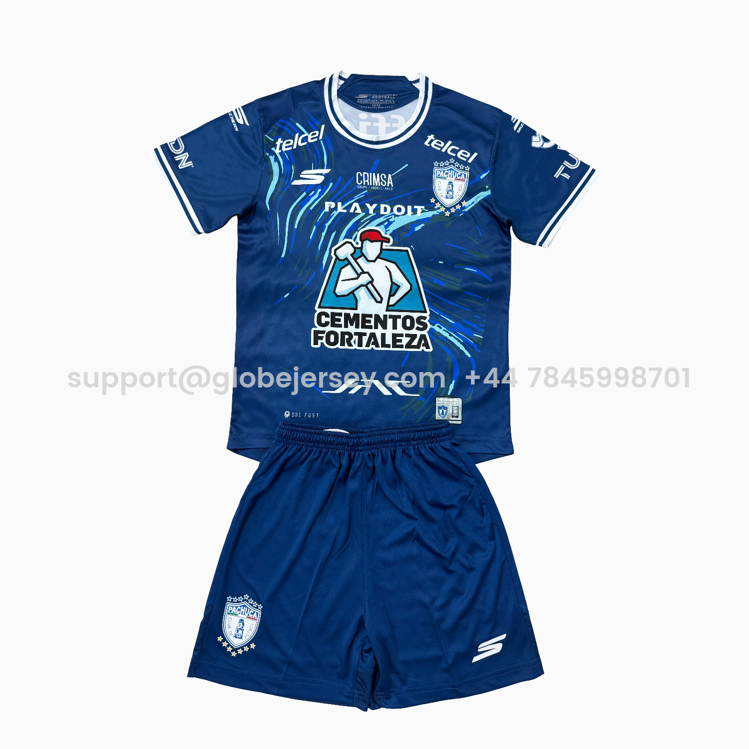 GlobeJersey-Pachuca 25-26 Away Blue Kids Kit