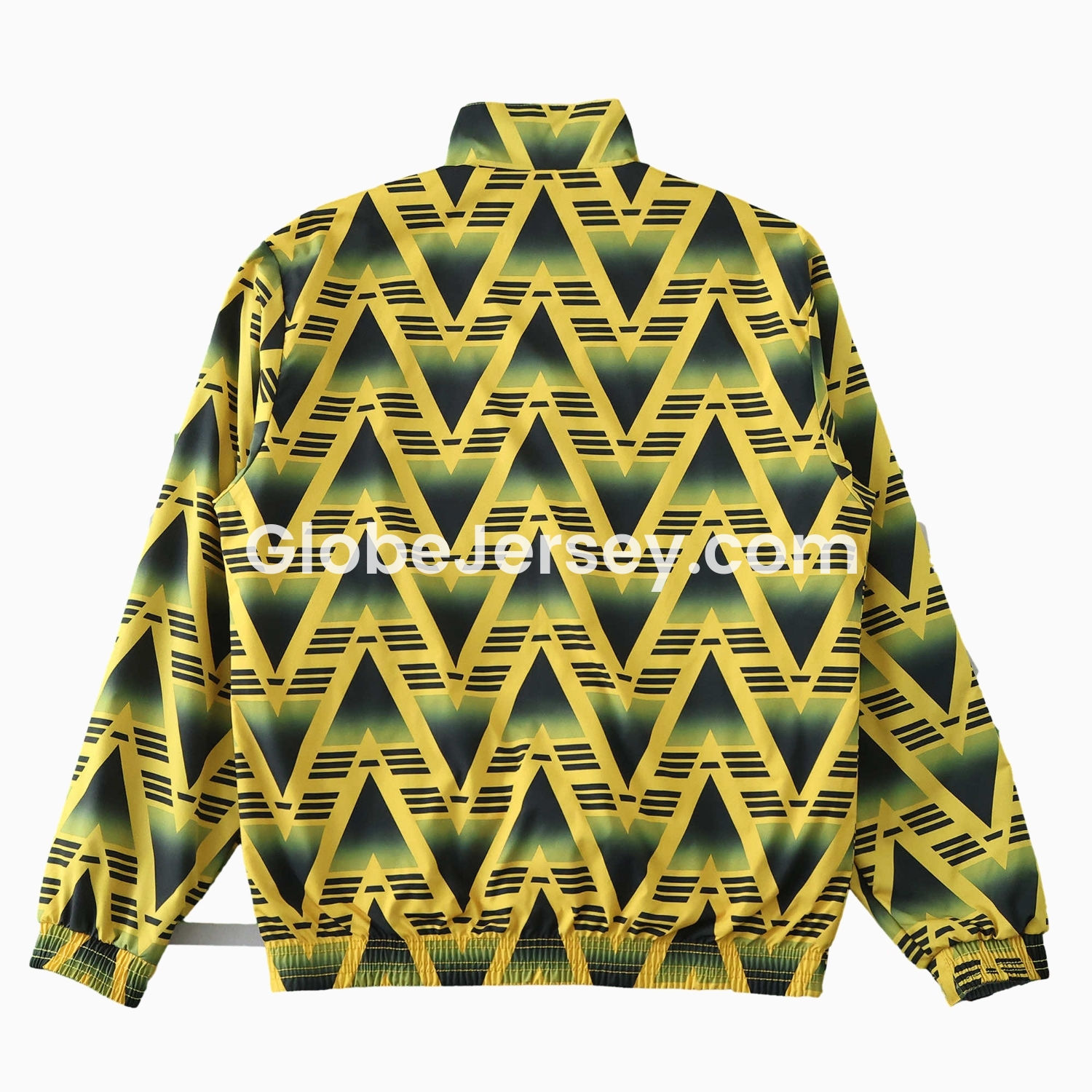 GlobeJersey-Retro Arsenal 1991-93 Away Double Sided Reversible Windbreaker - Yellow & Grey