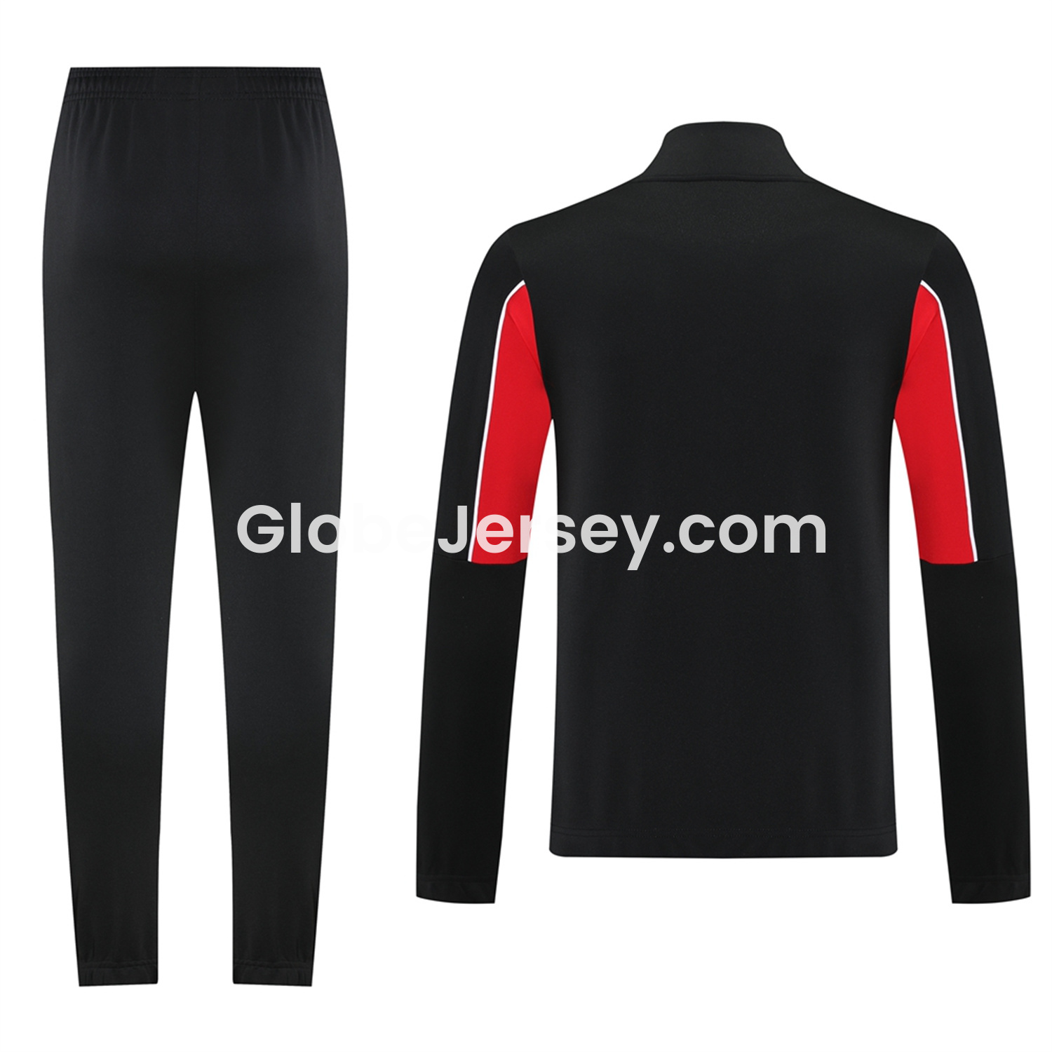 GlobeJersey-AC Milan 25-26 Jacket Training Tracksuit - Black top & Black Pants