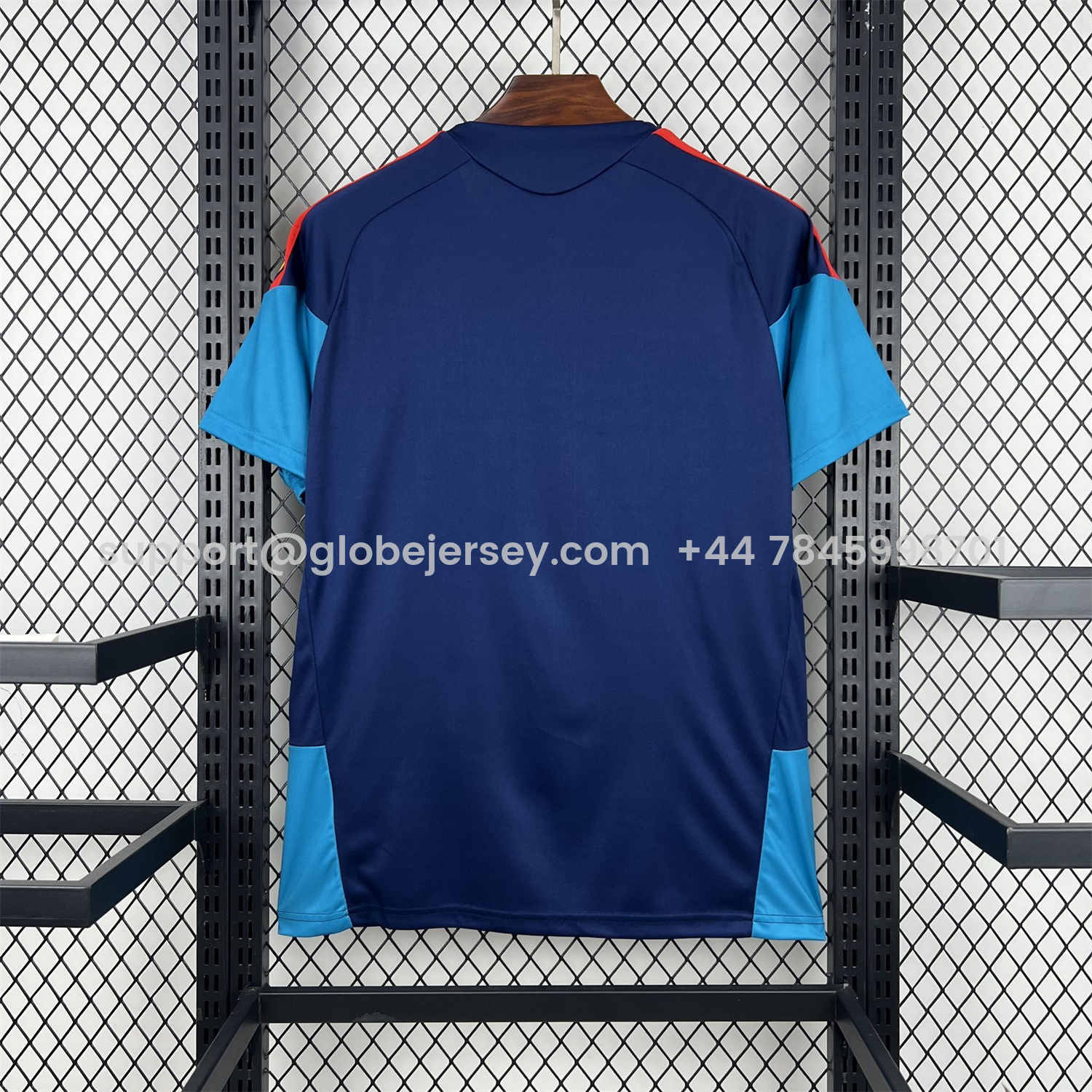 GlobeJersey-Spain 2026 Dark Blue Pre-Match Training Jersey - Fans Version