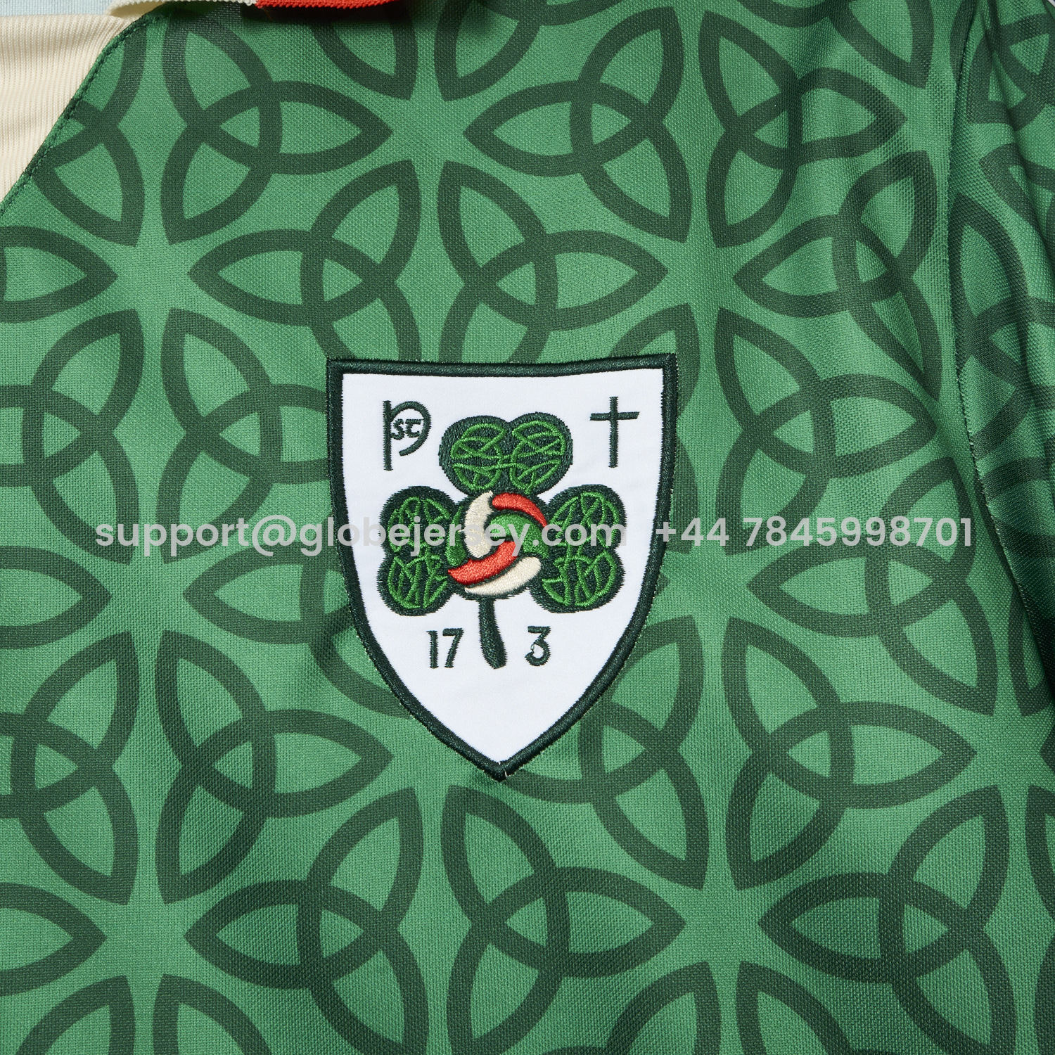 GlobeJersey-Ireland 2025 St. Patrick's Day Green Jersey - Fans Version
