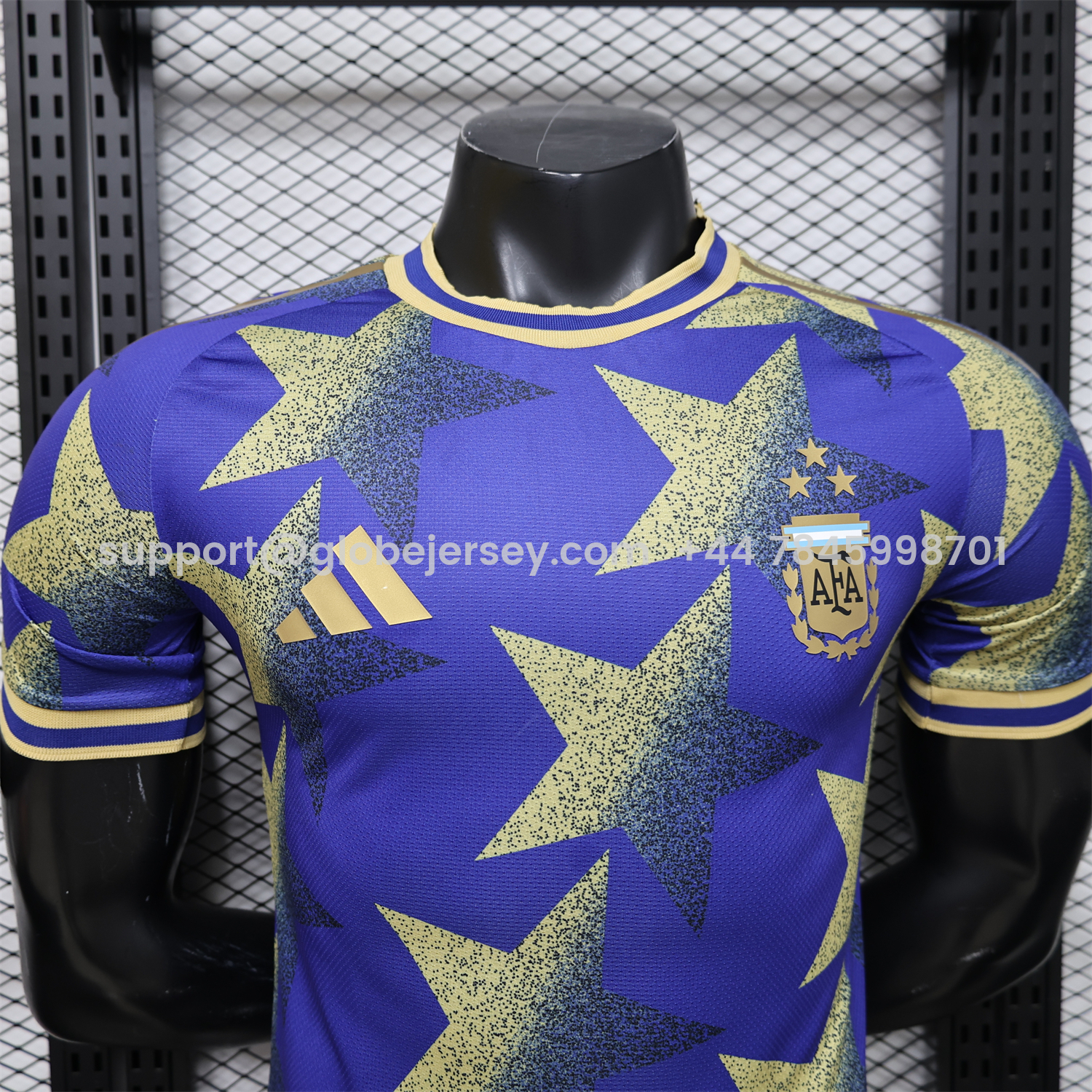 GlobeJersey-Argentina 2026 Yellow Stars Purple Special Jersey - Player Version