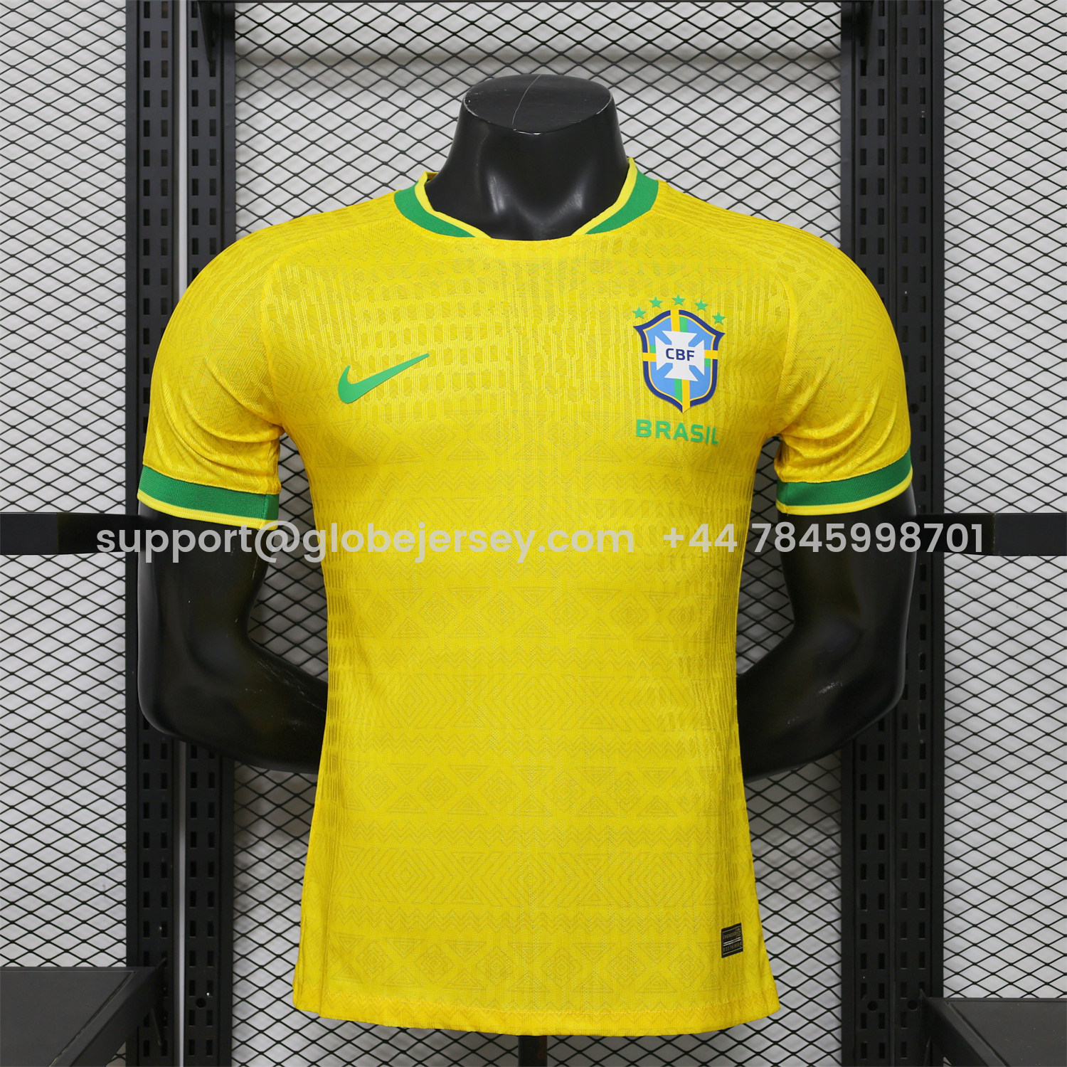 GlobeJersey-Brazil 2026 Green Edge Yellow Special Jersey - Player Version