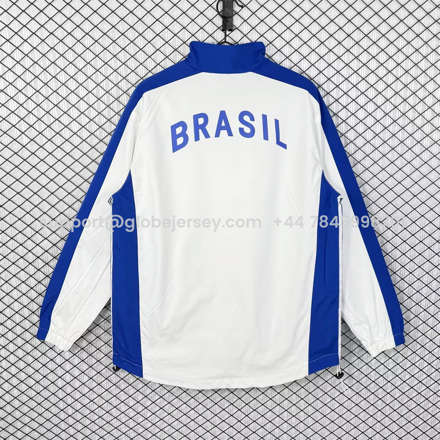 GlobeJersey-Retro Brazil 1998 White Windbreaker