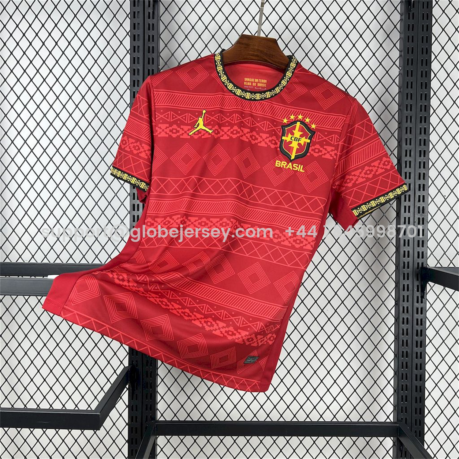 GlobeJersey-Brazil 25-26 Jordan Red Special Edition Jersey - Fans Version