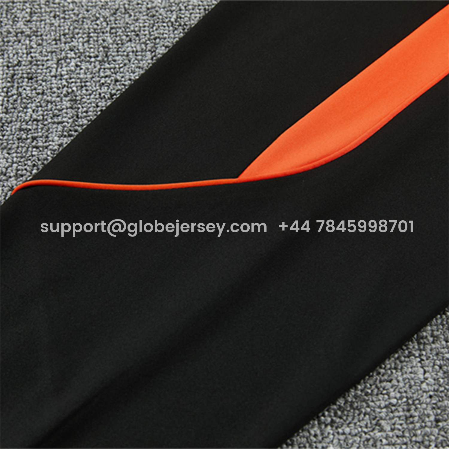 GlobeJersey-Netherlands 2026 Long Sleeves Training Set - White With Orange Accents Top & Black Pants