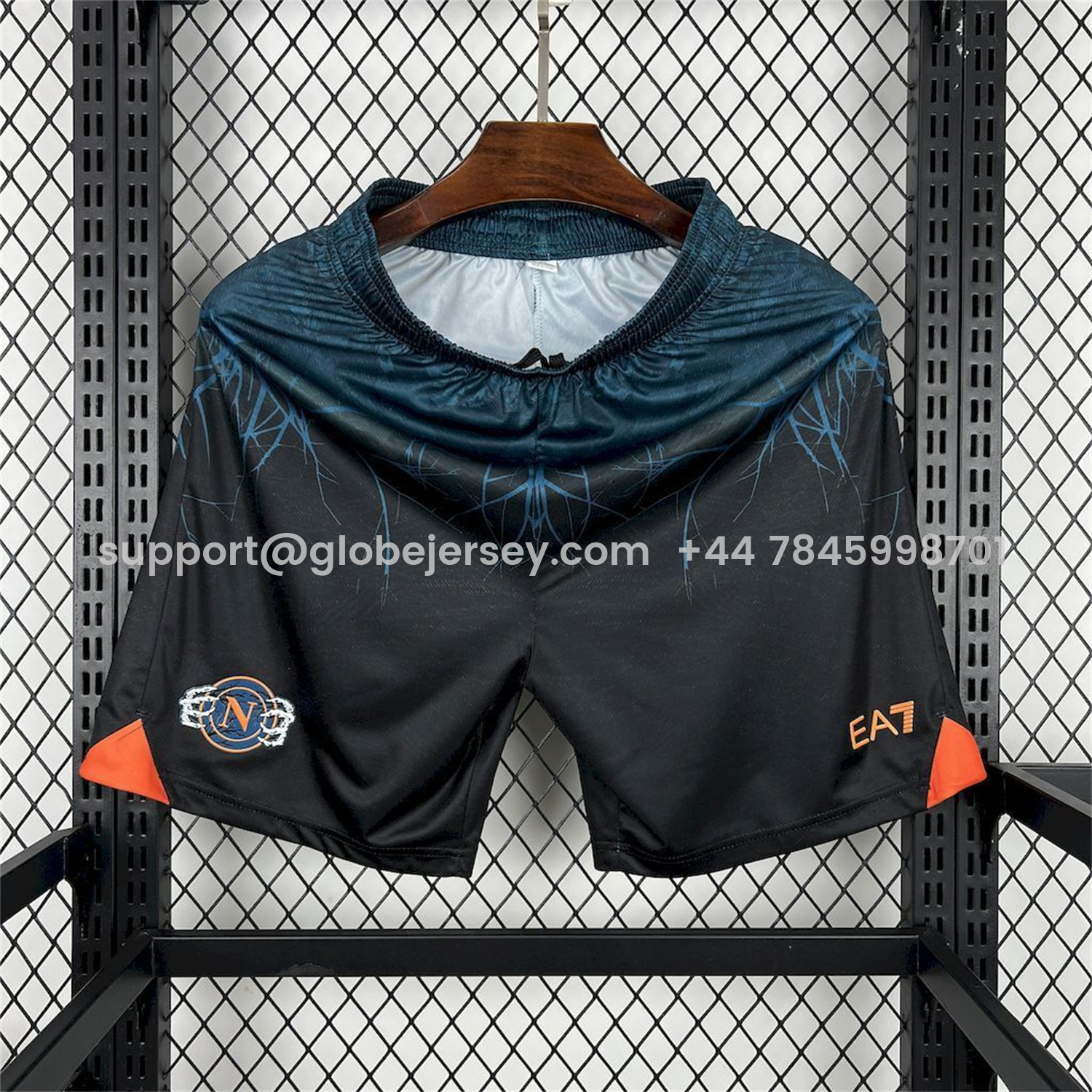 GlobeJersey-Napoli 25-26 Halloween Black Shorts - Fans Version