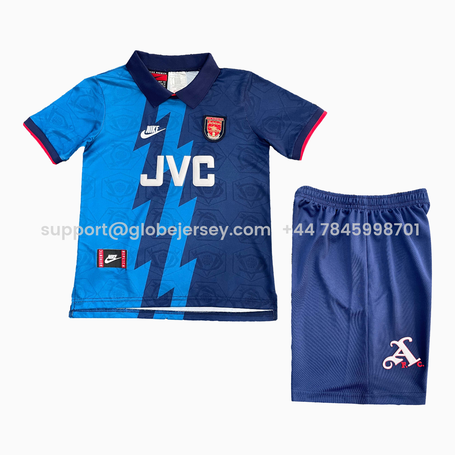 GlobeJersey-Retro Arsenal 1995-96 Away Kids Kit