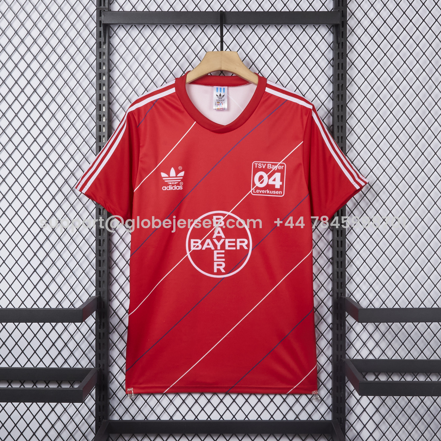 GlobeJersey-Retro Bayer 04 Leverkusen 1987-88 Home Red Jersey