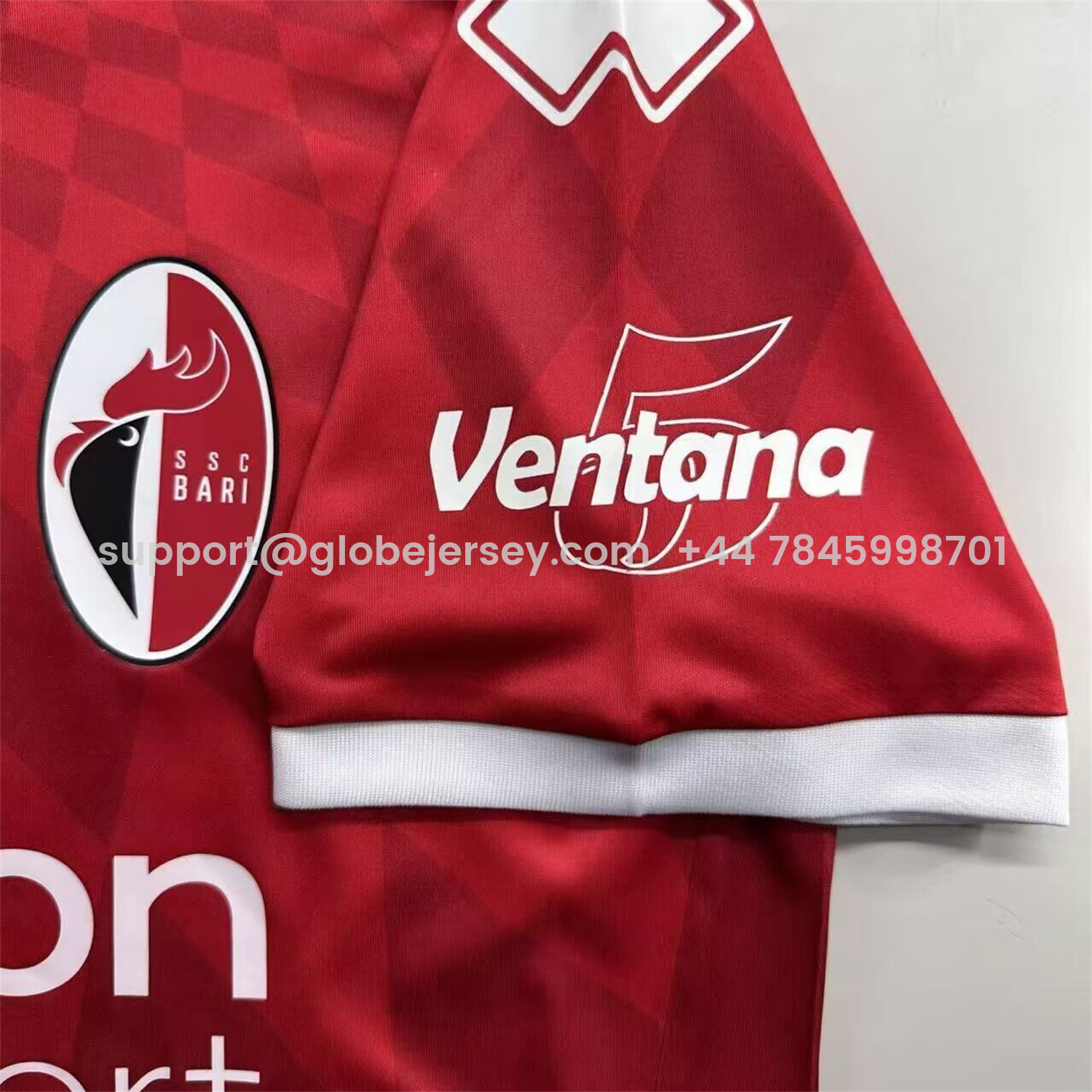 GlobeJersey-SSC Bari 25-26 Away Red Jersey - Fans Version