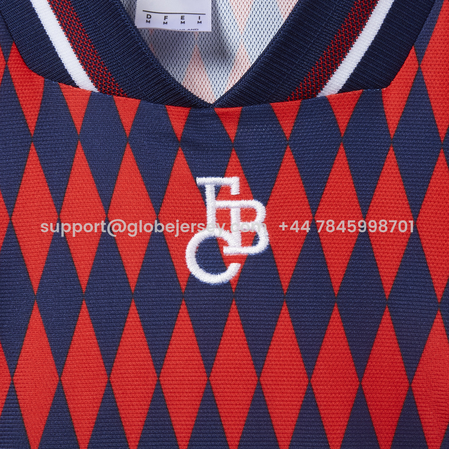 GlobeJersey-Bayern Munich 25-26 Trefoil Retro Style Red And Deep Blue Jersey - Fans Version