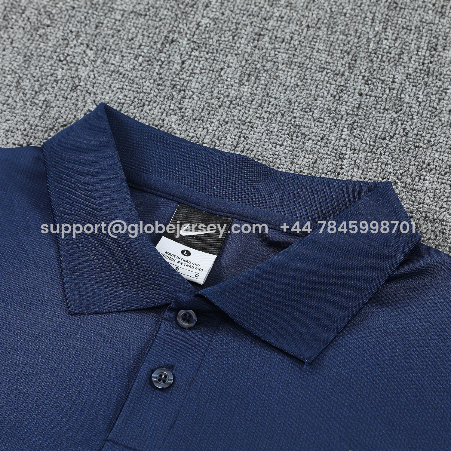 GlobeJersey-Paris Saint-Germain PSG 25-26 POLO Short-Sleeve Training Set - Dark Blue Top and Pants