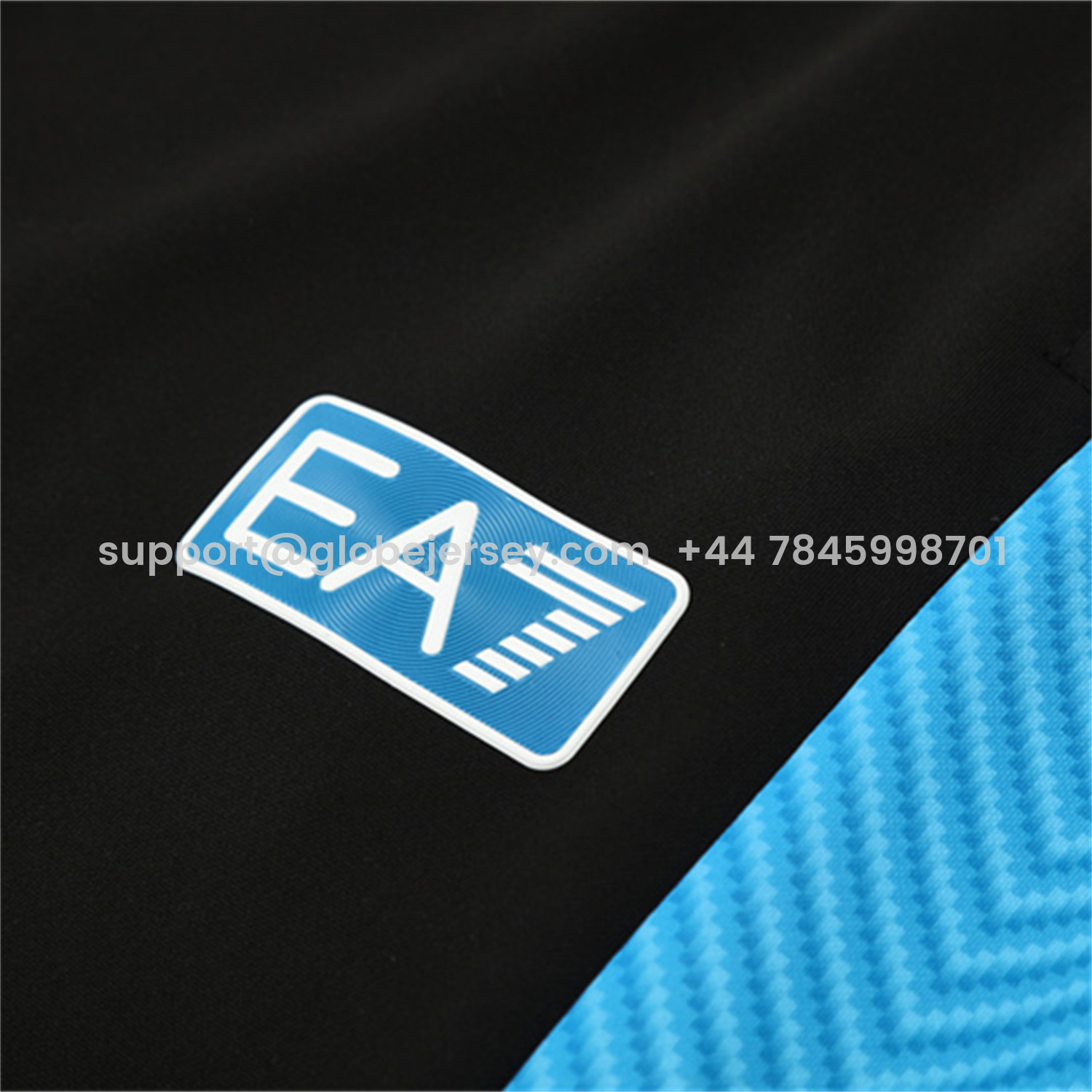 GlobeJersey-Napoli 25-26 Kids Long Sleeve Training Set - Gray Mecha Top & Black Pants