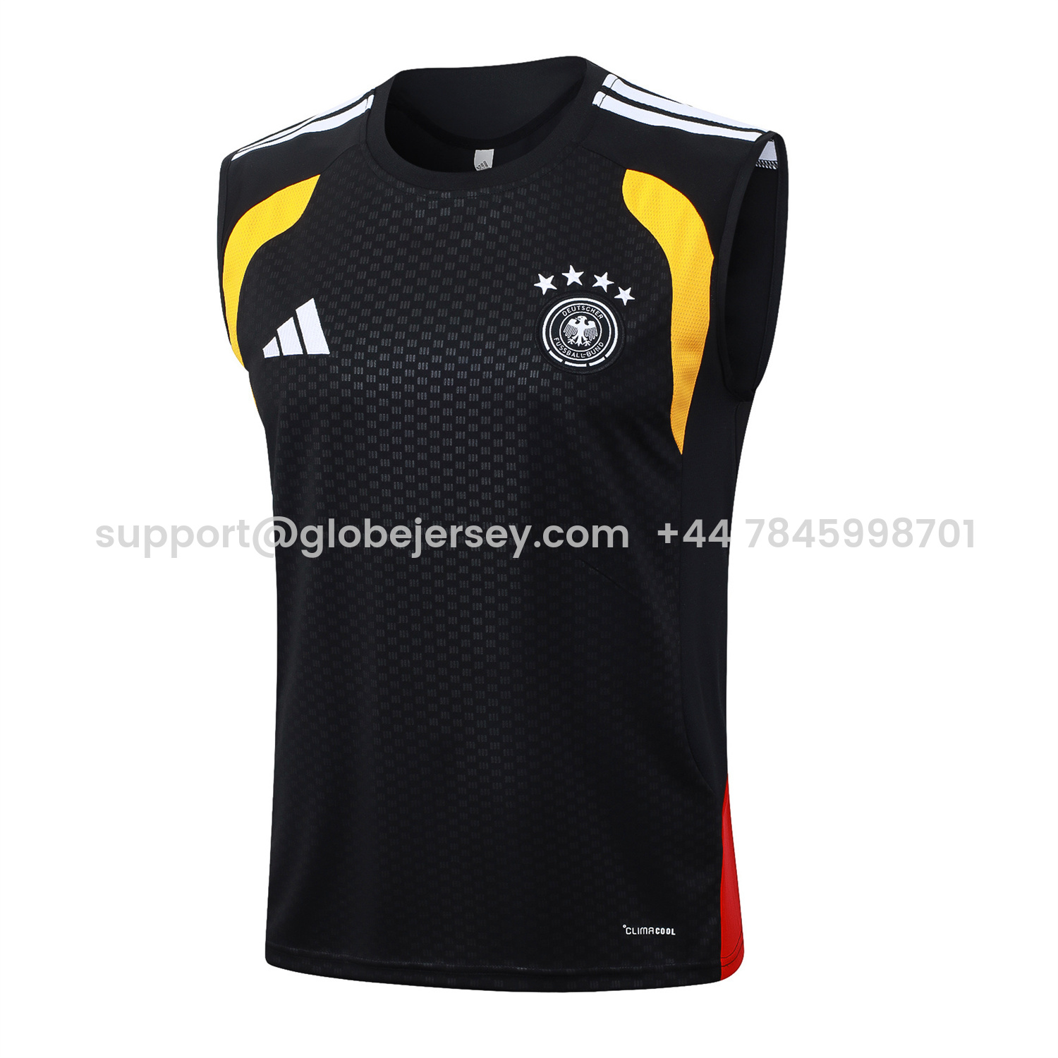 GlobeJersey-Germany 2026 Vest Training Set - Black Vest and Black Shorts