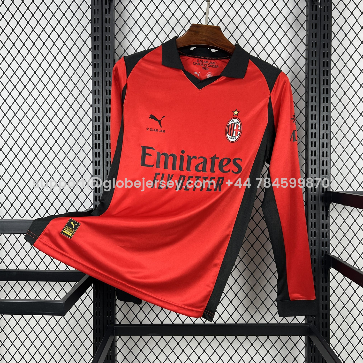 GlobeJersey-AC Milan 25-26 Fourth Red Long Sleeves Jersey - Fans Version