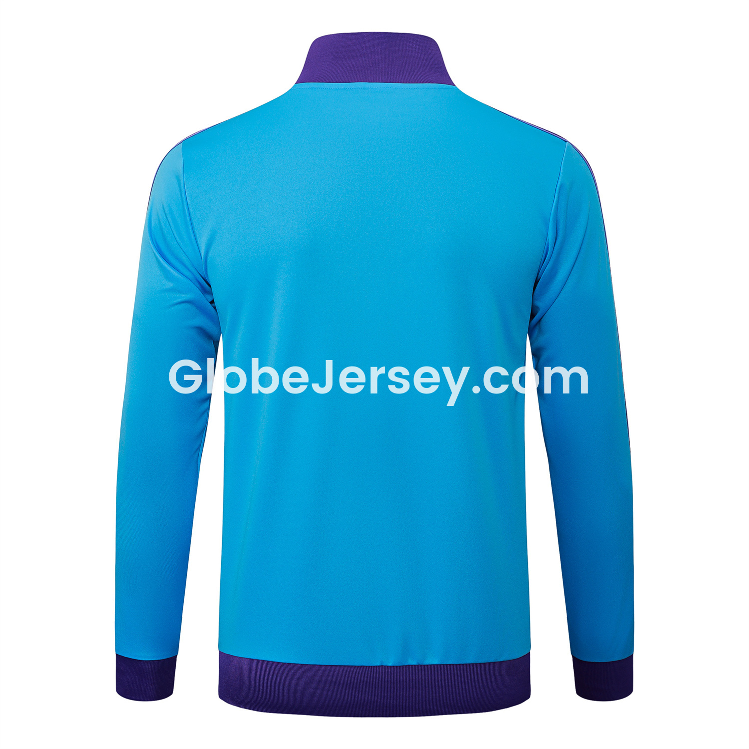 GlobeJersey-Real Madrid 25-26 Throwback Trefoil Jacket Training Tracksuit - Blue Jackets & Purple Pants