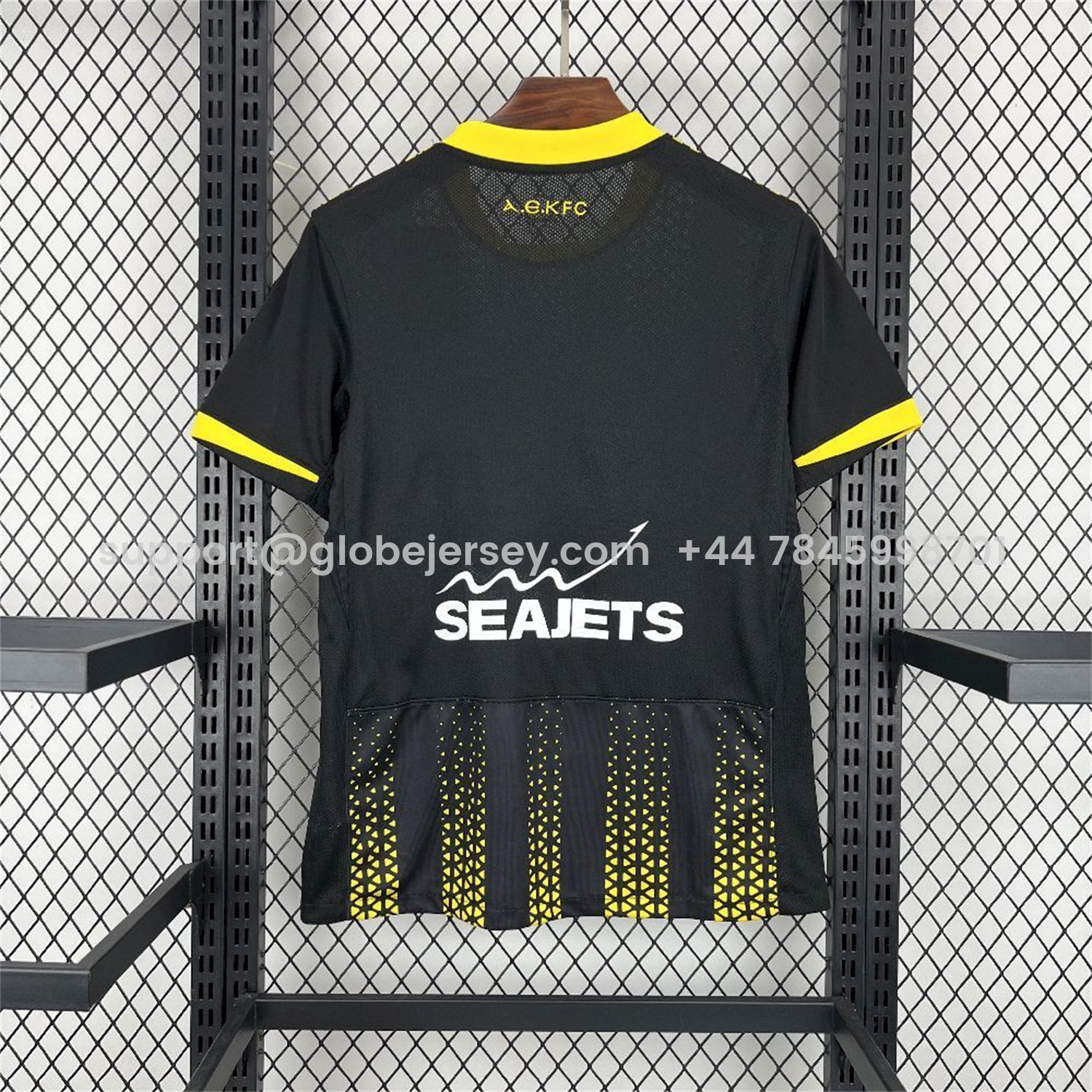 GlobeJersey-AEK Athens 25-26 Away Black Jersey - Fans Version