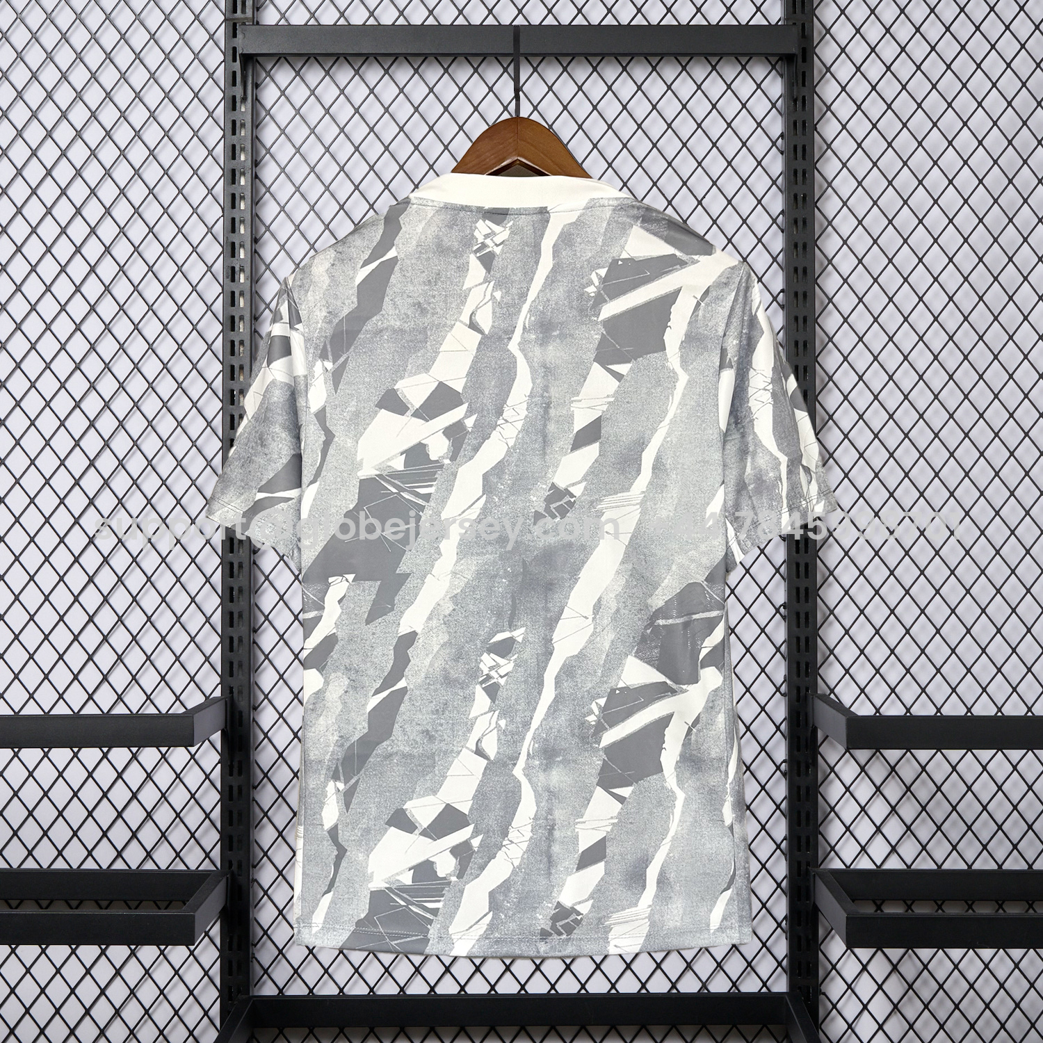 GlobeJersey-Vasco da Gama 26-27 Grey Pre-Match Training Jersey - Fans Version