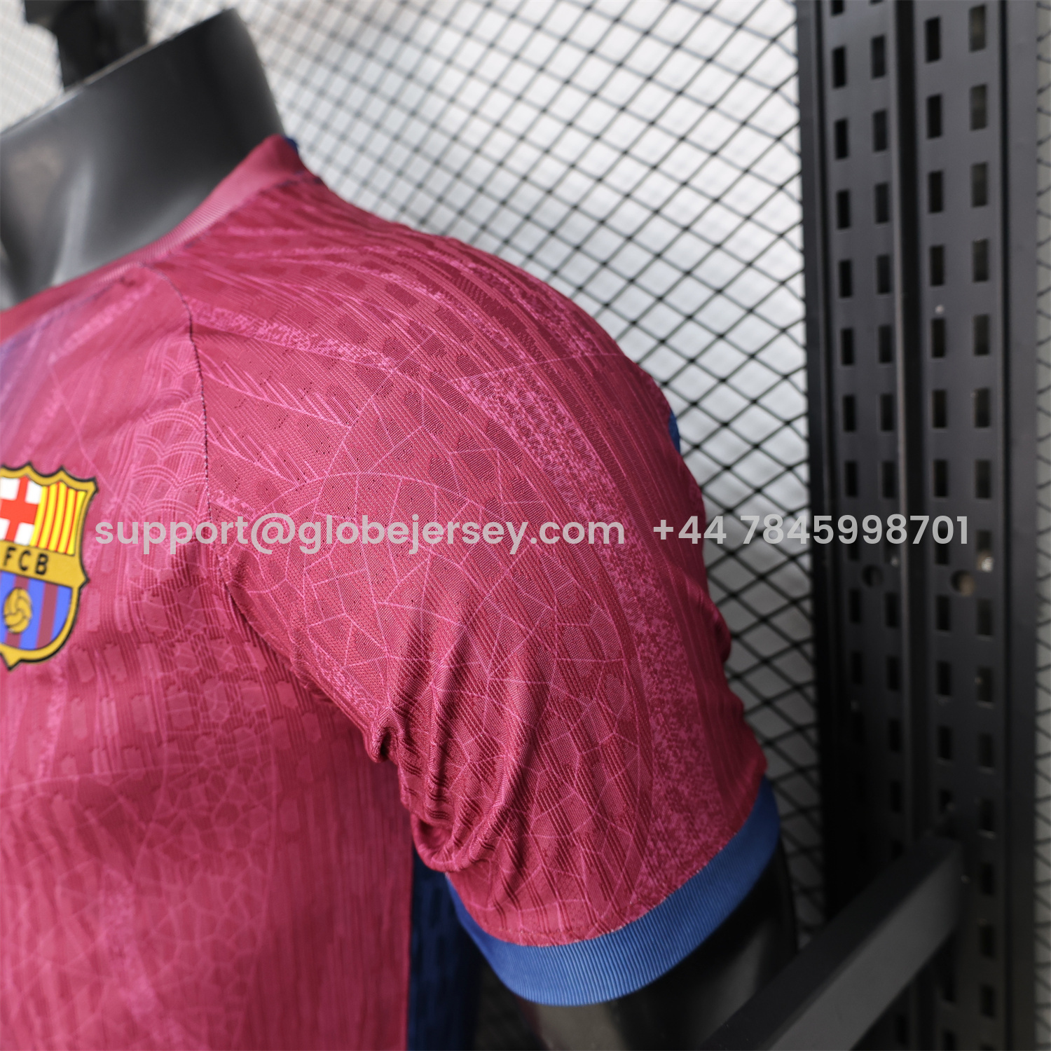 GlobeJersey-Barcelona 25-26 Red And Blue Gradient Special White Jersey - Player Version