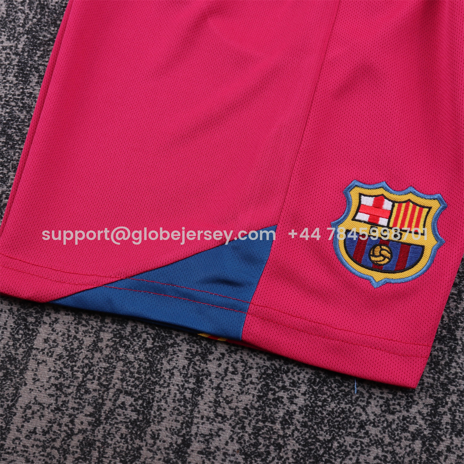 GlobeJersey-Retro Barcelona 2005-06 Home Long Sleeve Kids Kit