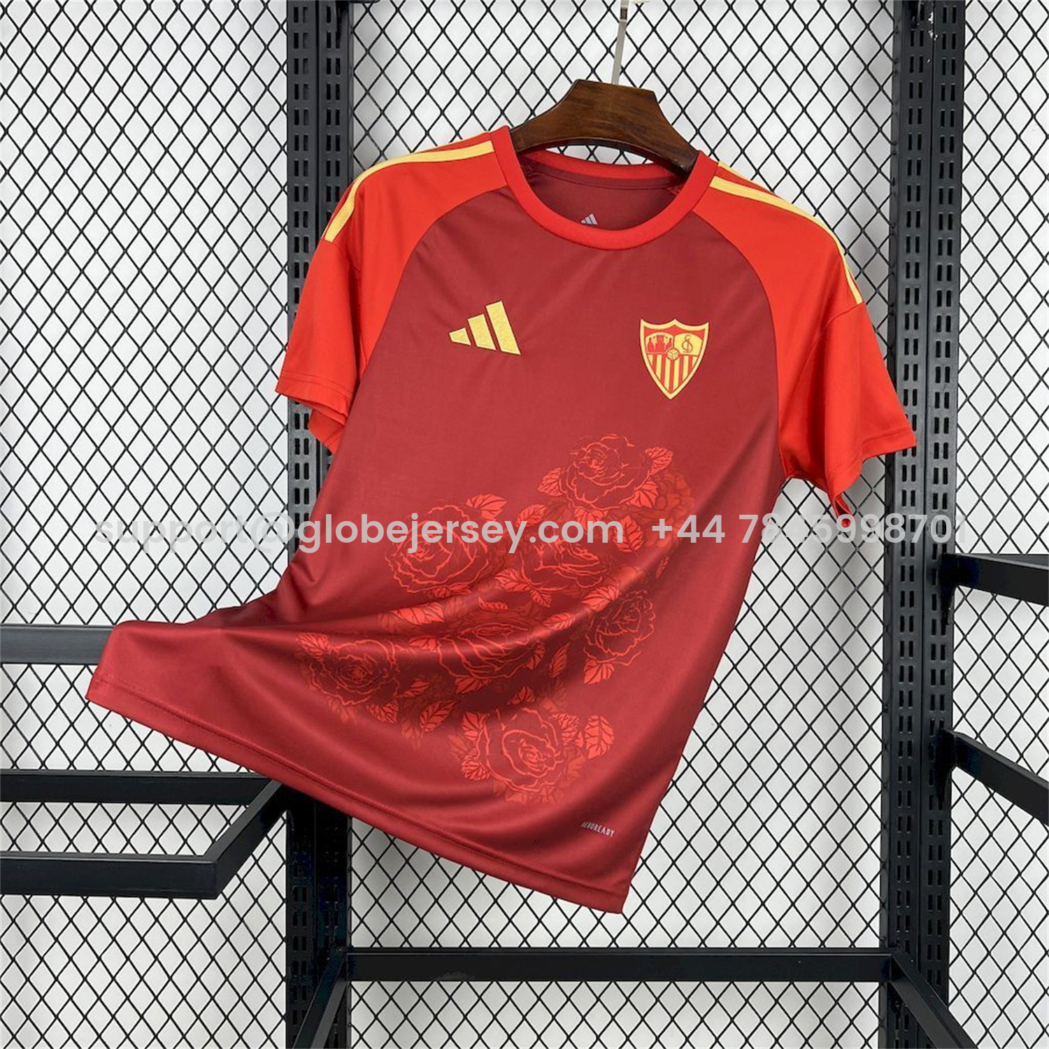GlobeJersey-Sevilla 25-26 Red Rose Special Jersey - Fans Version