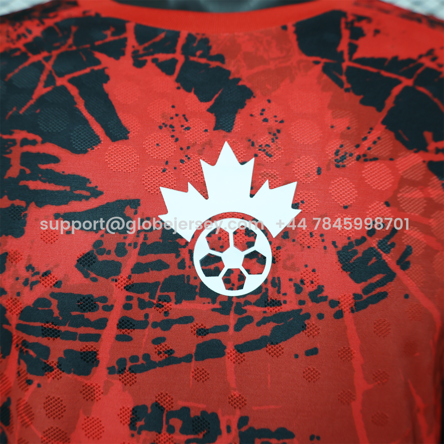 GlobeJersey-Canada 2026 Red With Black Special Jersey - Player Version