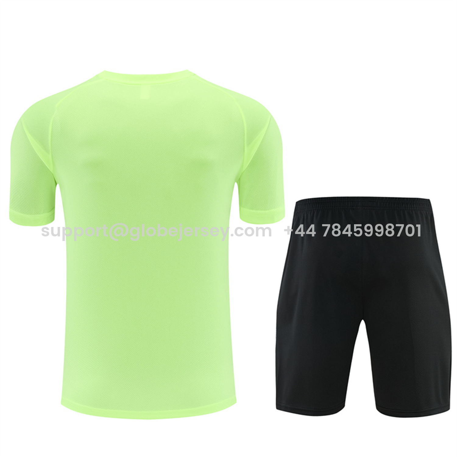 GlobeJersey-Atletico Madrid 26-27 Short-Sleeve Training Set - Green Top and Black Shorts