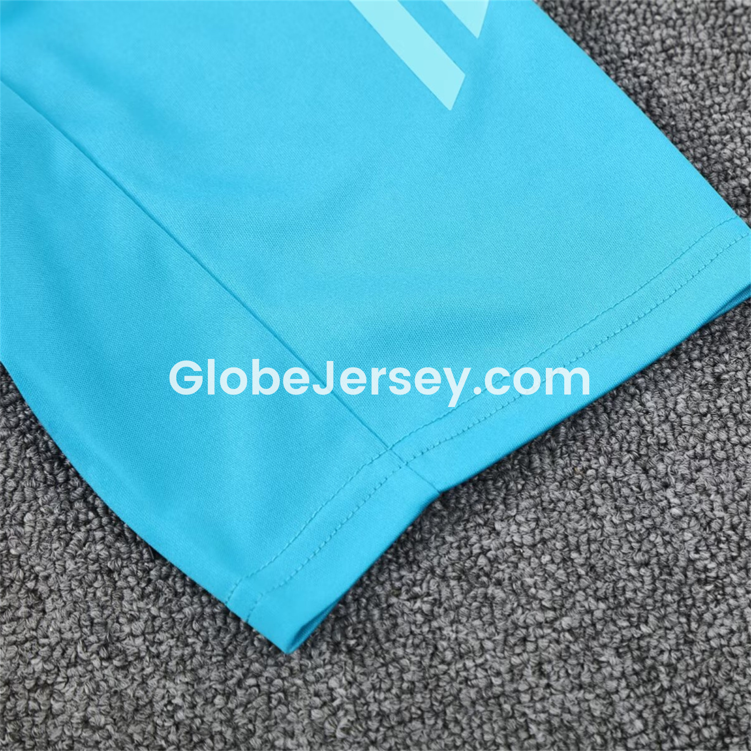 GlobeJersey-Flamengo 25-26 Short-Sleeve Kids Training Set - Light Blue With Royal Blue