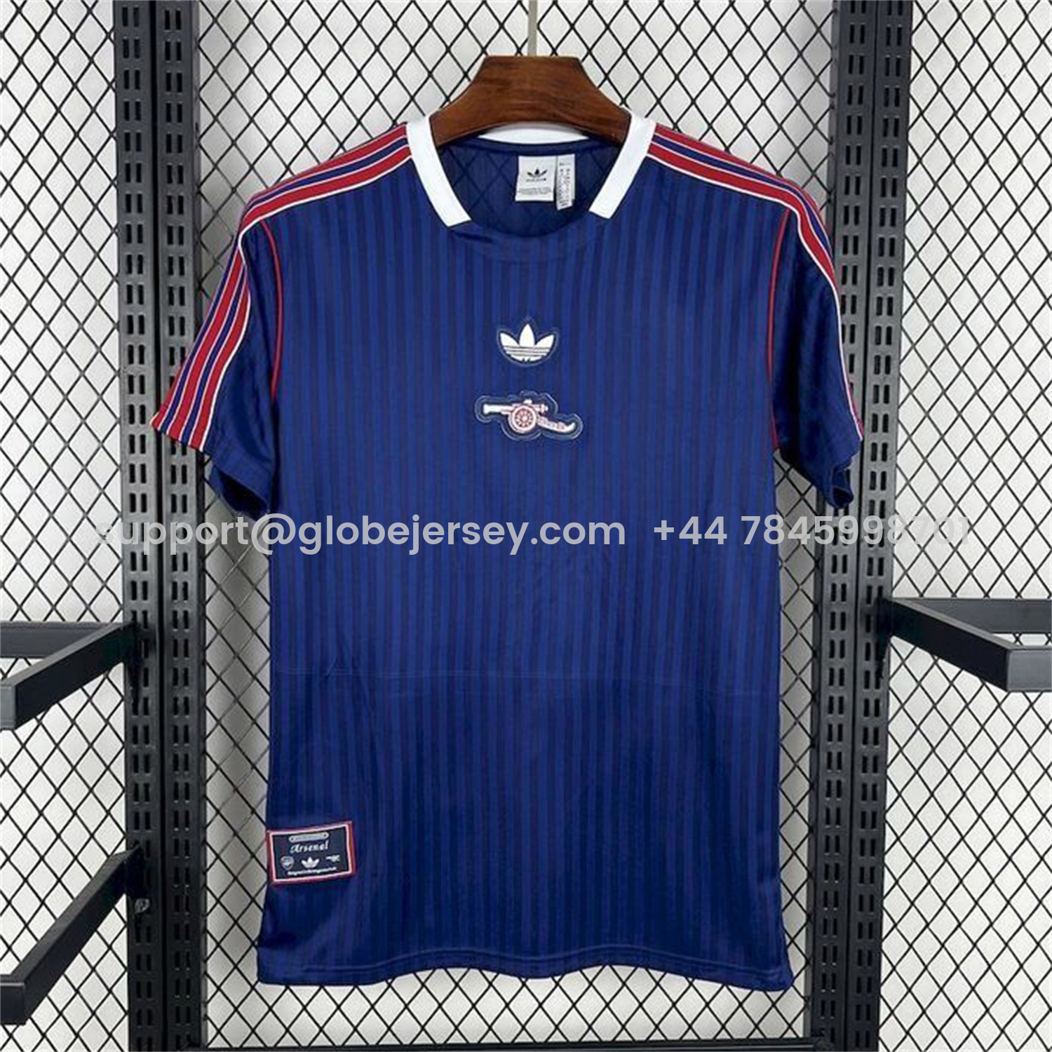 GlobeJersey-Arsenal 25-26 Blue With Red Stripes Special Jersey - Fans Version