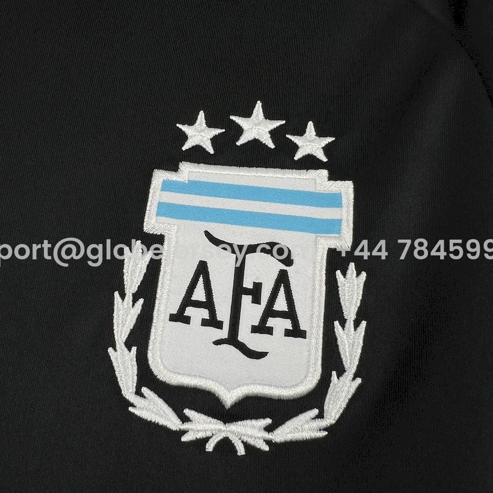 GlobeJersey-Argentina 2026 Goalkeeper Black Jersey - Fans Version