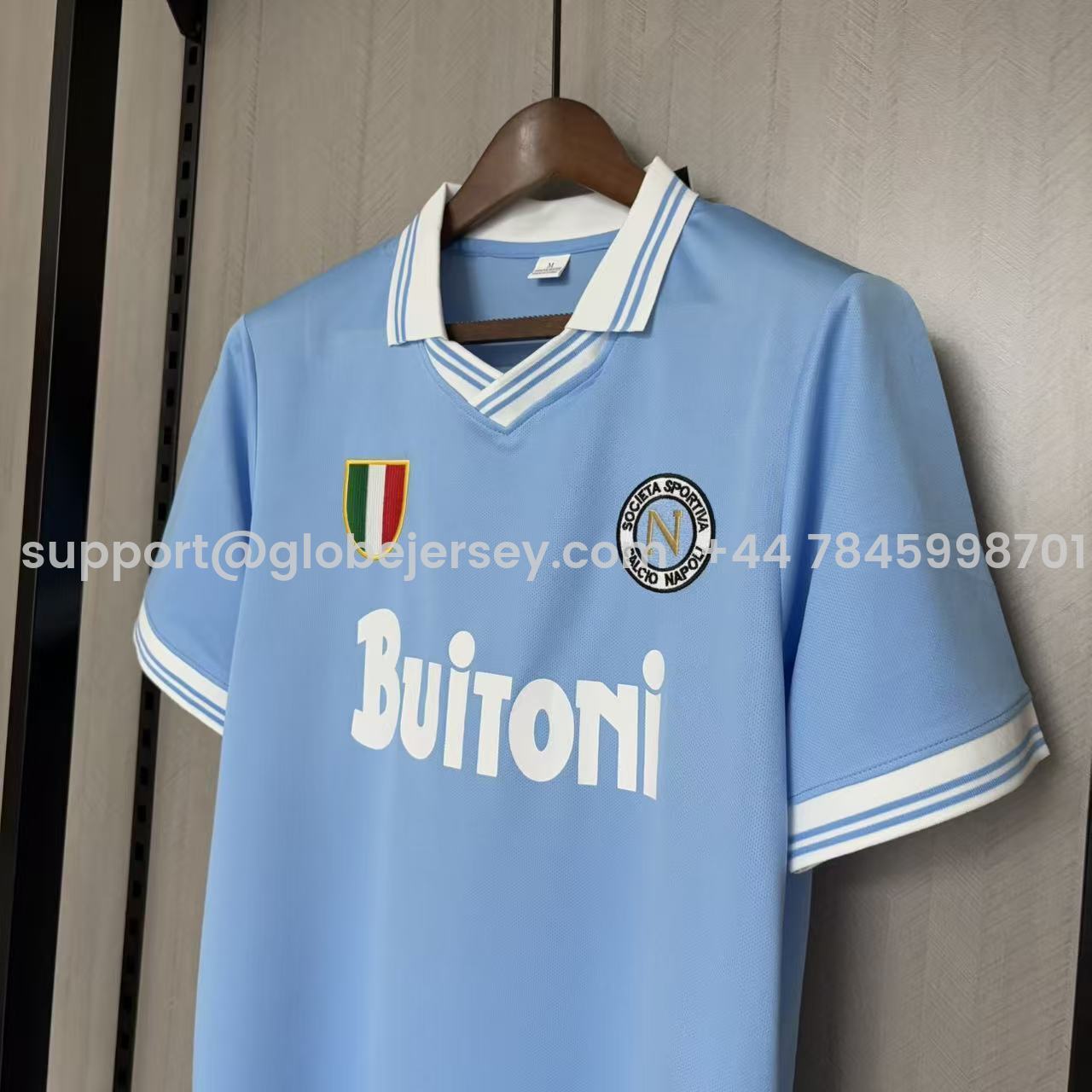 GlobeJersey-Retro Napoli 1987-88 Home 2 Blue Jersey