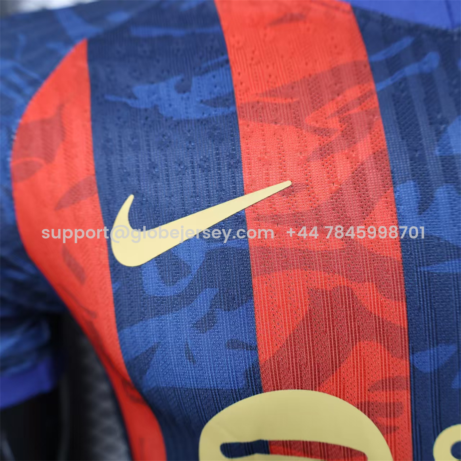 GlobeJersey-Barcelona 25-26 Yellow Spotify Logo Red & Blue Lines Special Jersey - Player Version