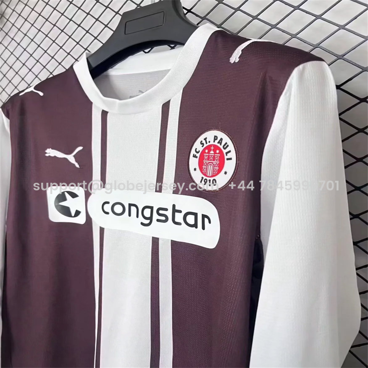 GlobeJersey-St. Pauli 25-26 Classic 1970s Design Special Long Sleeves Jersey - Fans Version