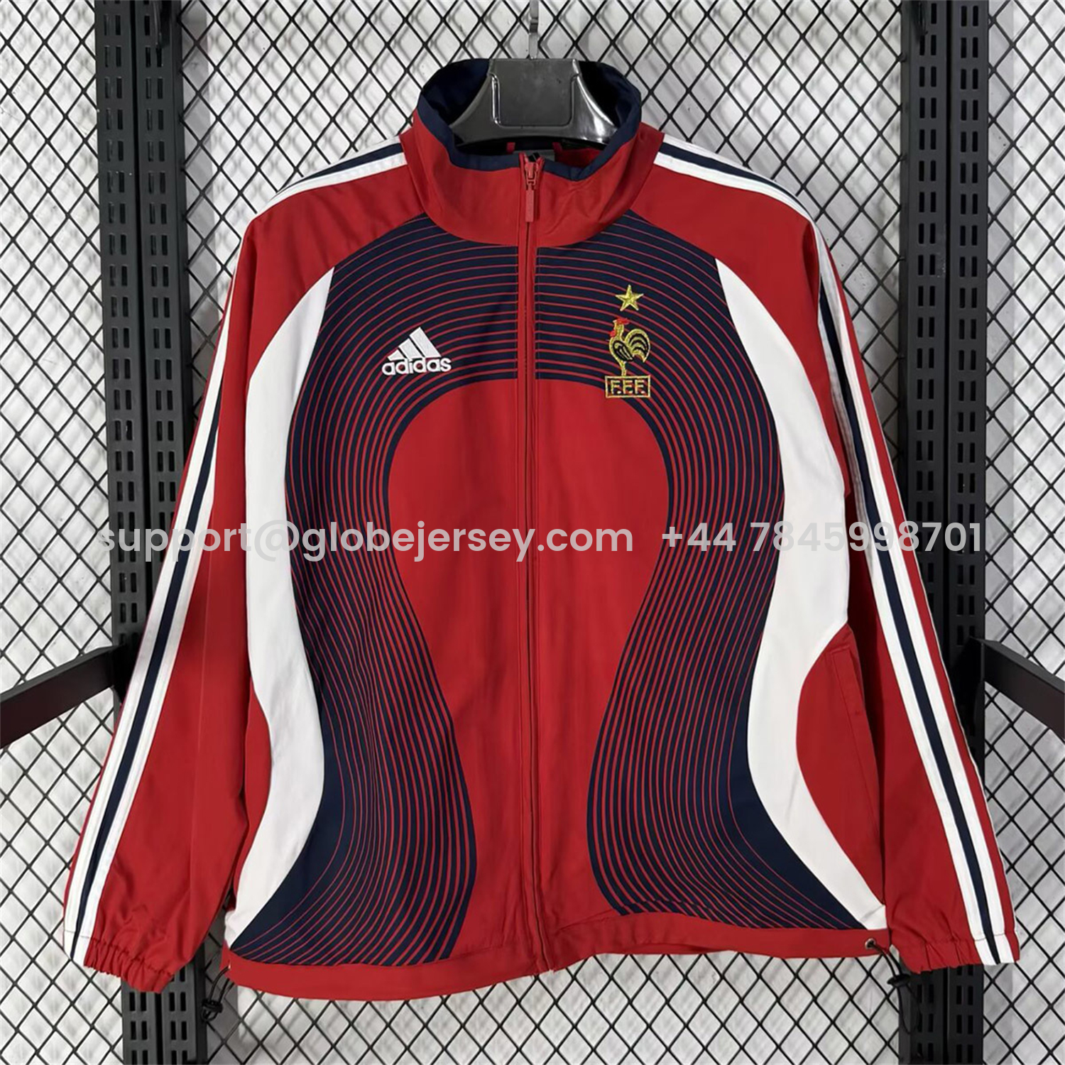 GlobeJersey-France 2026 Windbreaker Jacket - Red