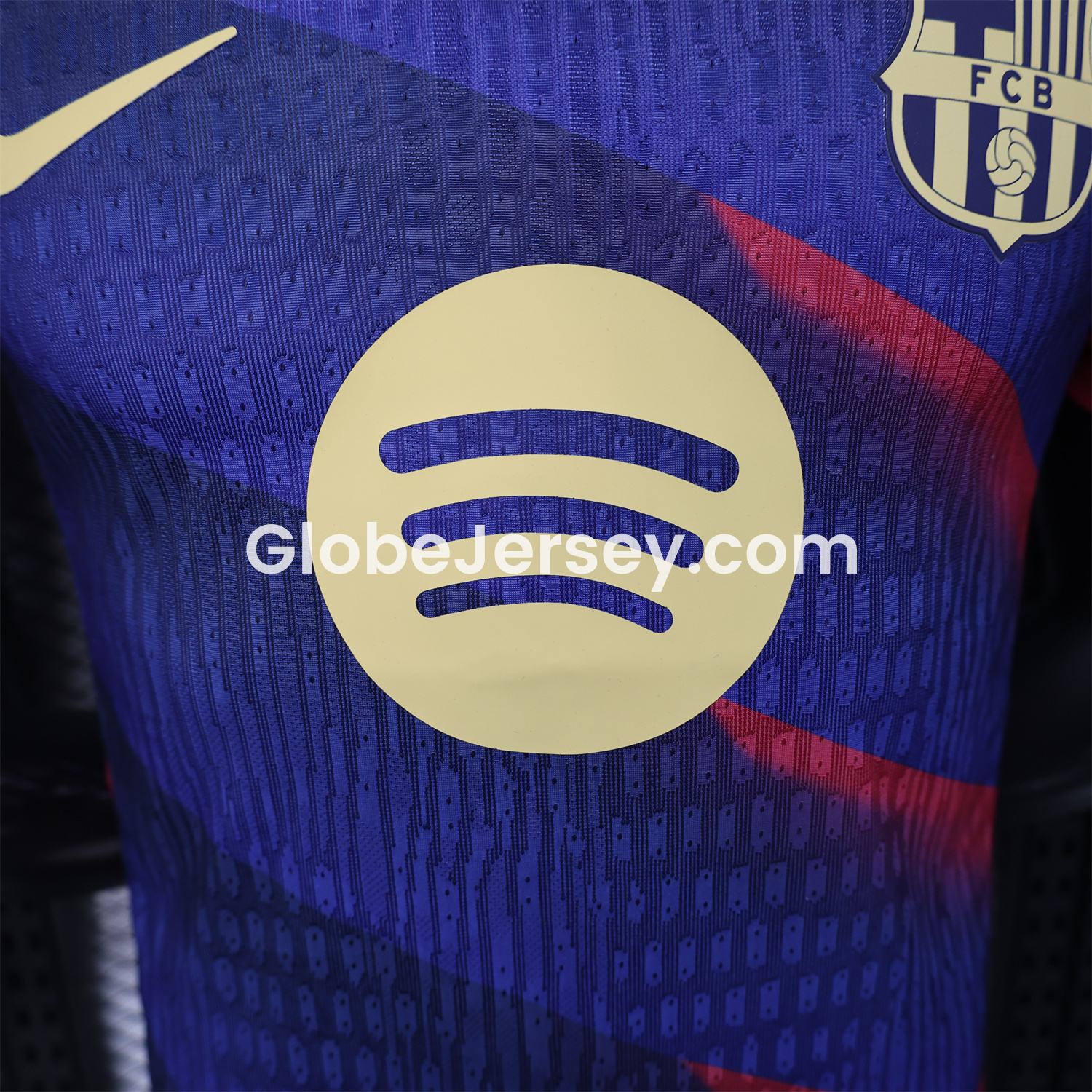 GlobeJersey-Barcelona 25-26 Red Diagonal Special Blue Jersey - Player Version