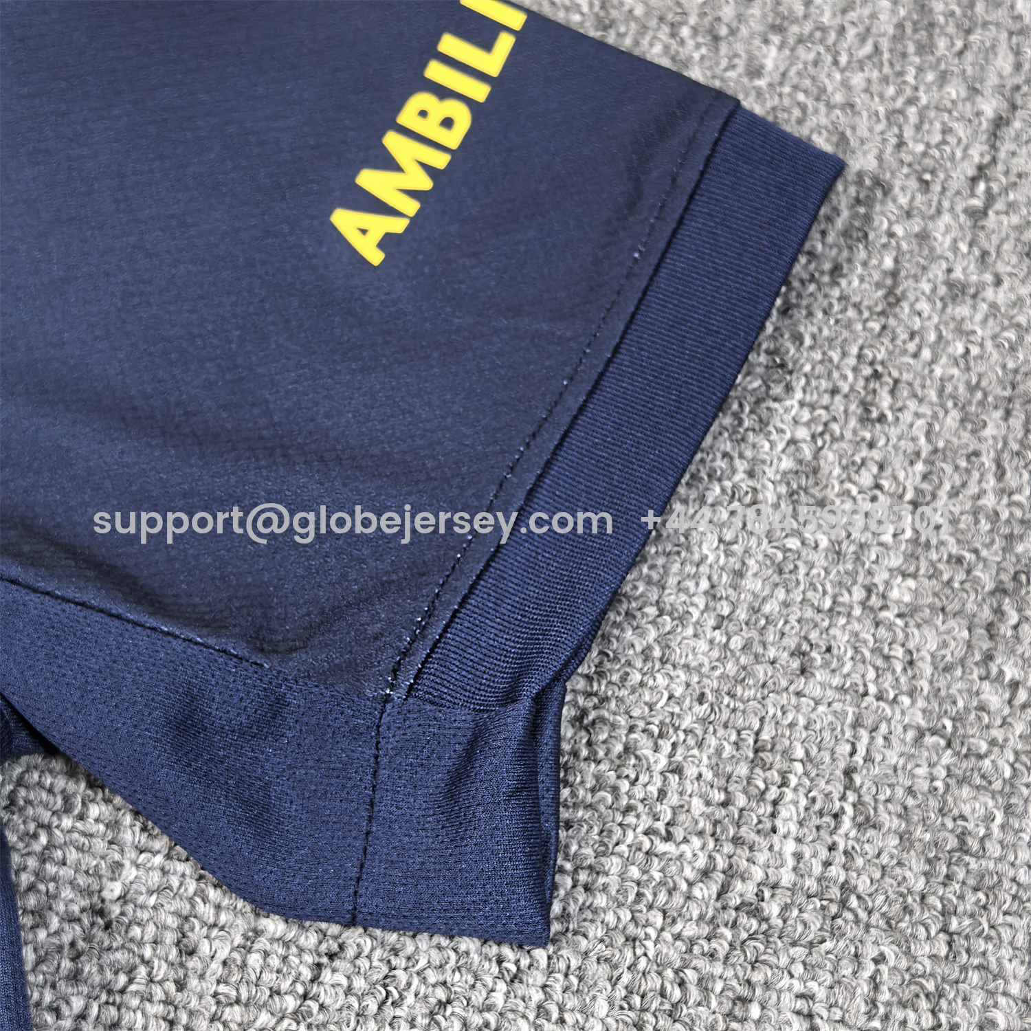 GlobeJersey-Barcelona 25-26 Deep Blue Training Jersey with Red and Blue Tree Pattern - Fans Version