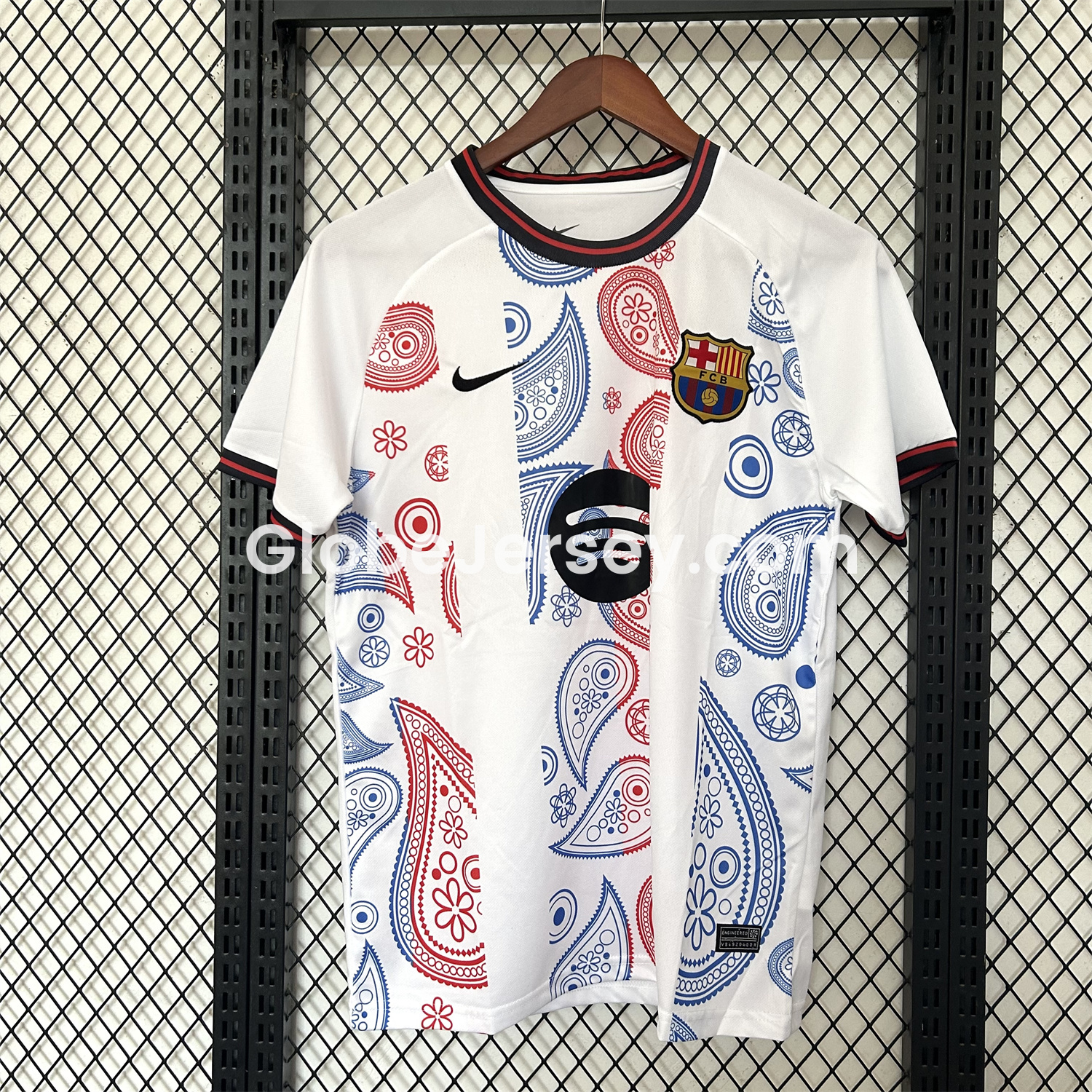 GlobeJersey-Barcelona 25-26 Paisley Patterns White Special Edition Jersey - Fans Version