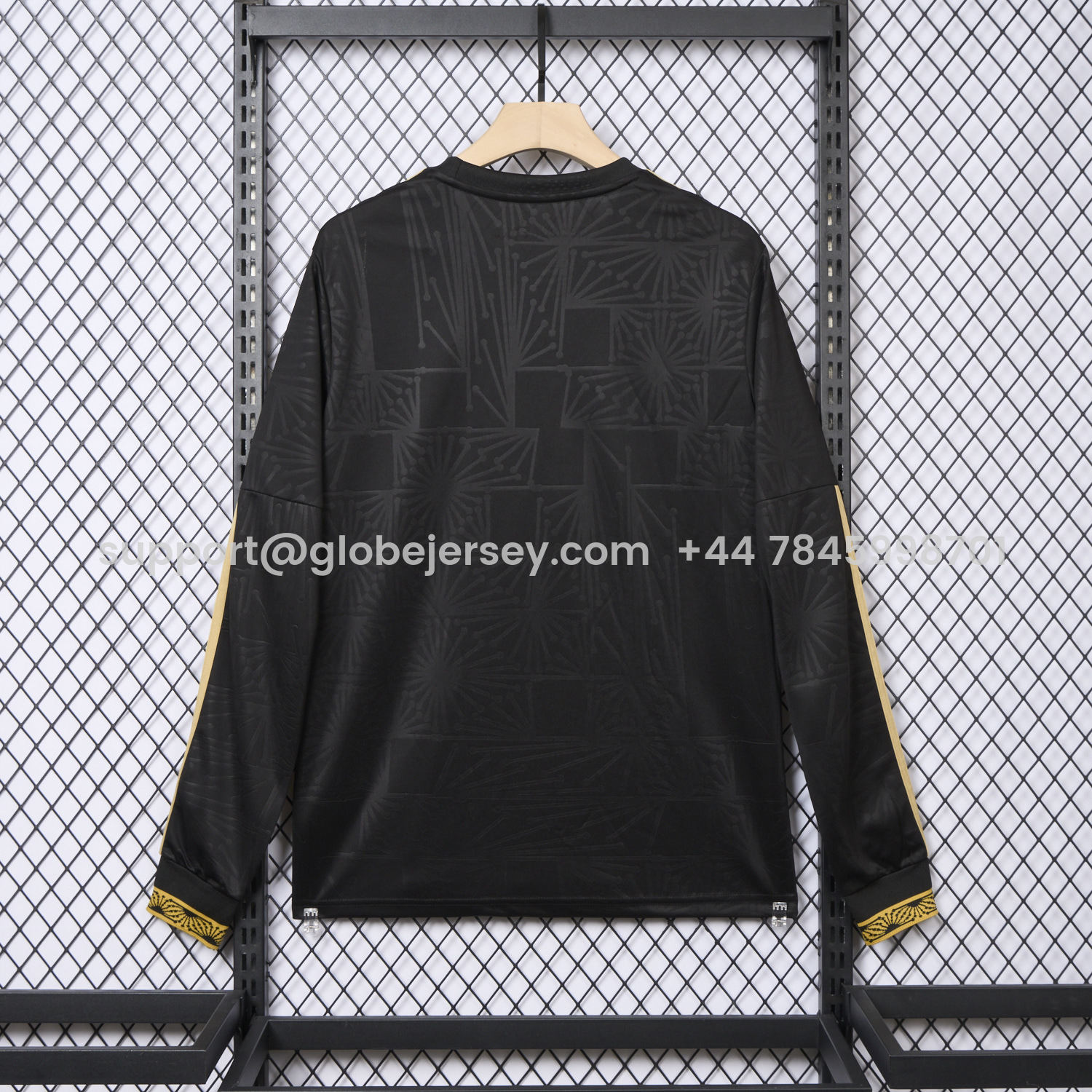 GlobeJersey-Mexico 2025 Gold Cup Black Long Sleeves Jersey - Fans Version