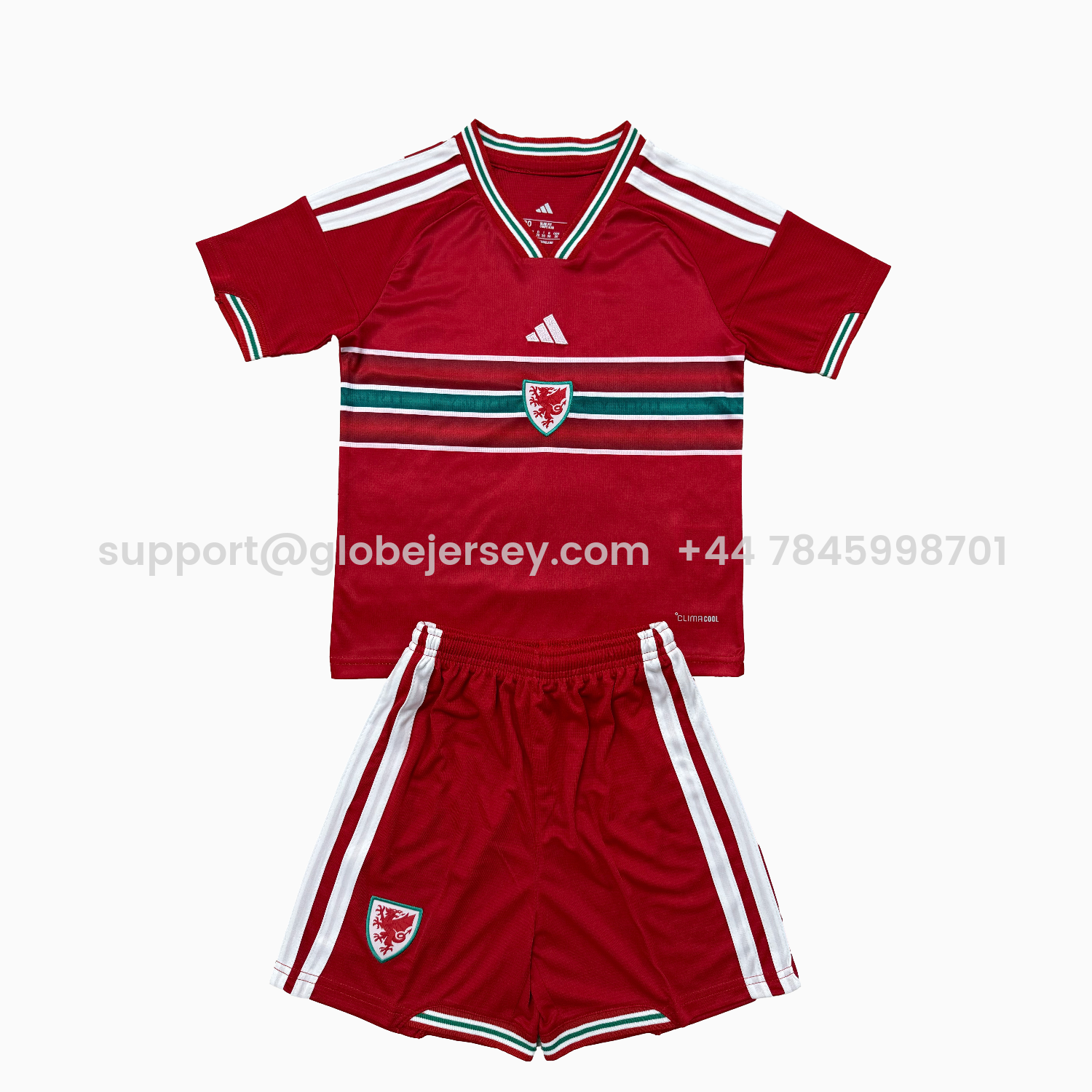 GlobeJersey-Wales 2026 Home Men's Adult Jersey Set - Fans Version
