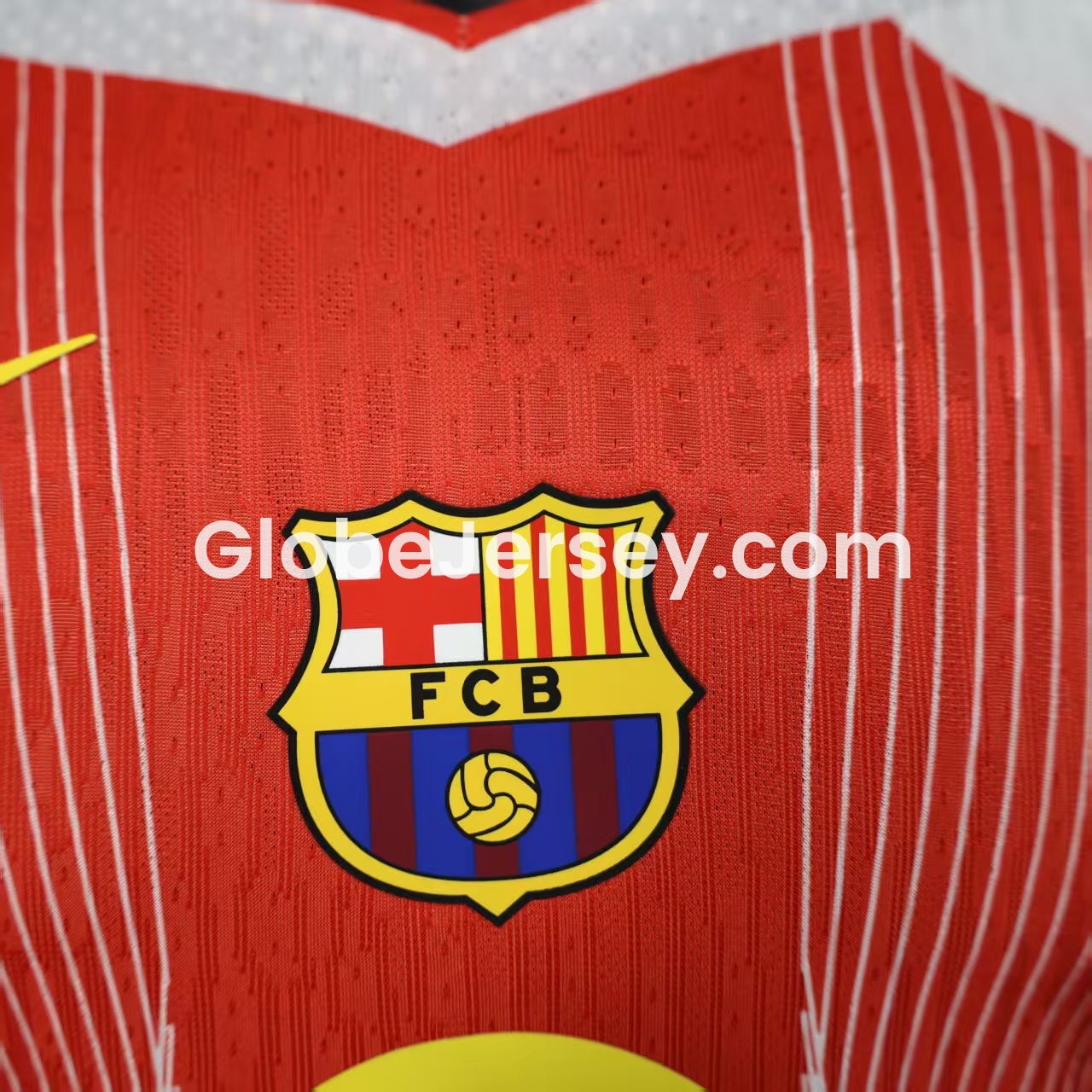 GlobeJersey-Barcelona 25-26 Red & White Big LOGO Special Jersey - Player Version