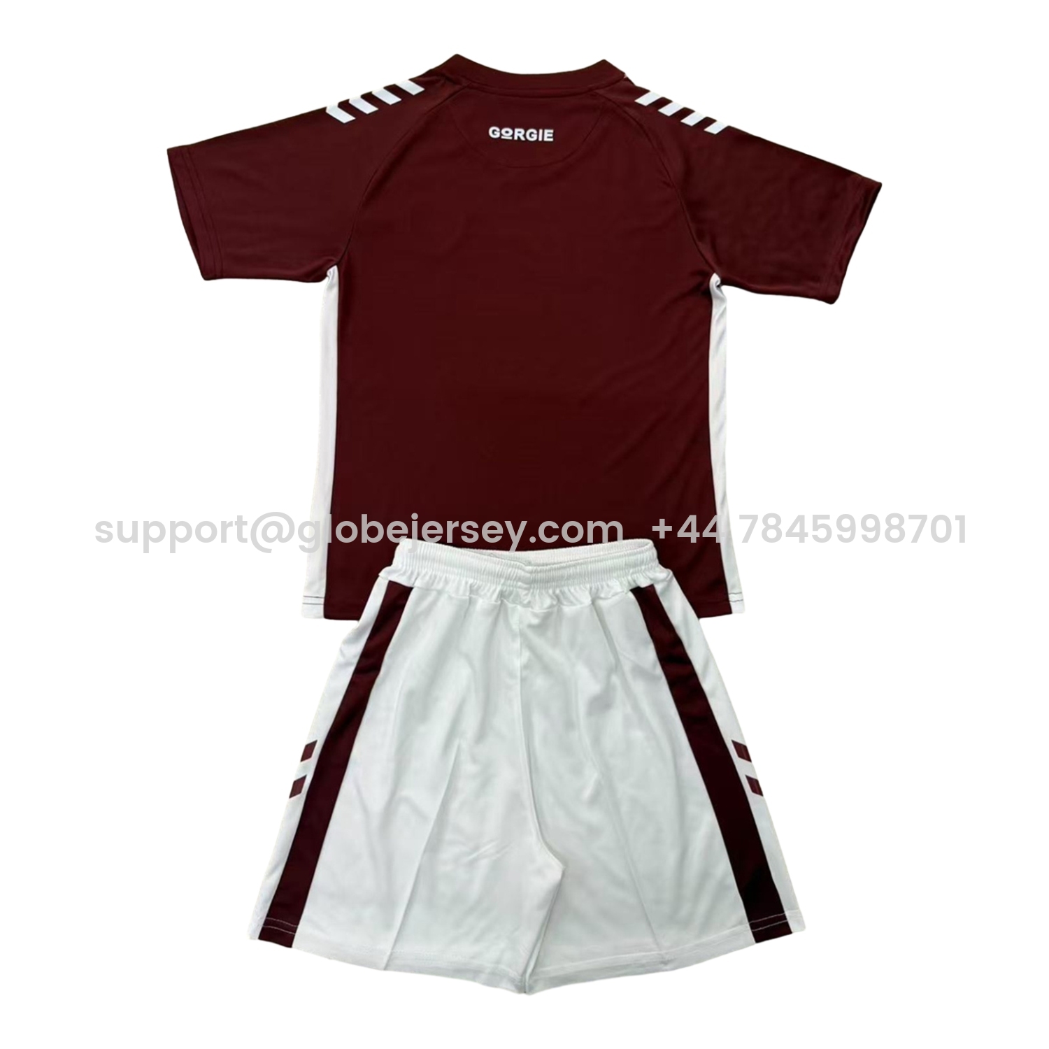 GlobeJersey-Hearts Heart of Midlothian 25-26 Home Men's Adult Jersey Set - Fans Version