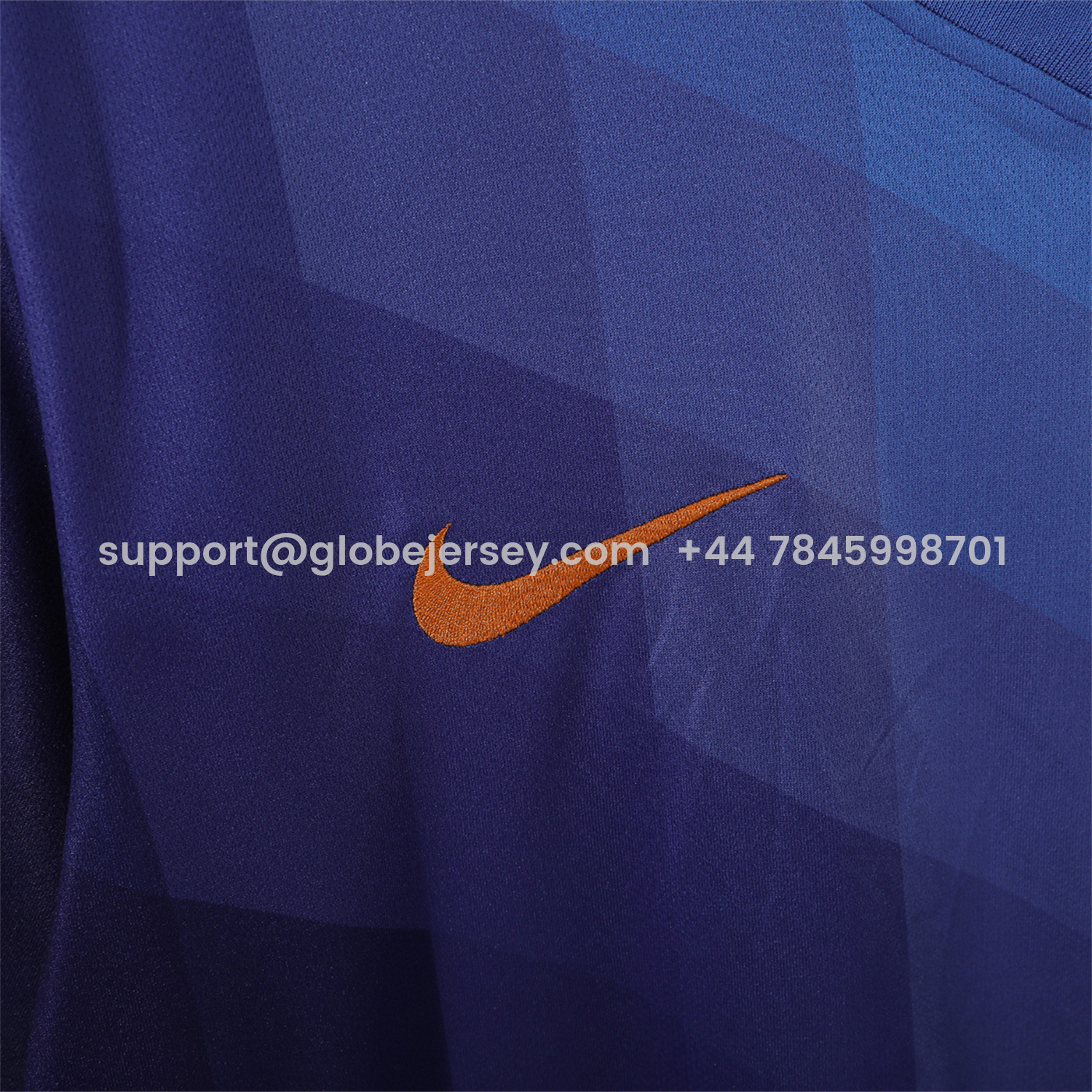 GlobeJersey-Retro Netherlands 2014 Away Blue Jersey