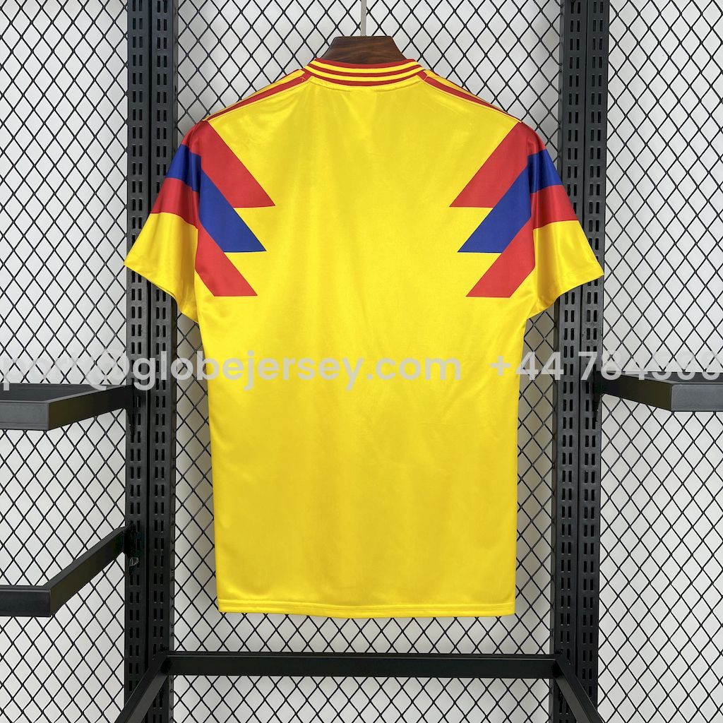 GlobeJersey-Retro Colombia 1990 Home Stadium Jersey