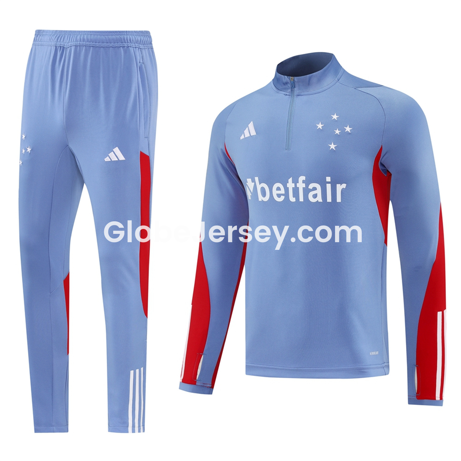 GlobeJersey-Cruzeiro 25-26 Long Sleeve Training Set - Blue Grey