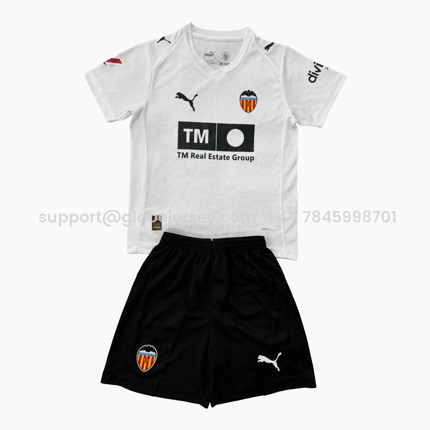 GlobeJersey-Valencia 25-26 Home Men's Adult Jersey Set - Fans Version