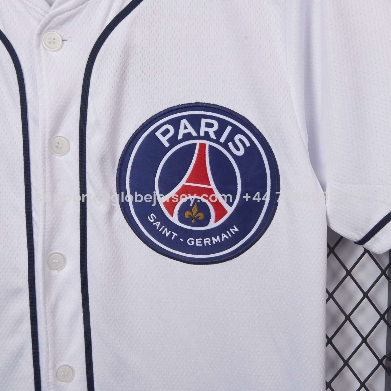 GlobeJersey-Paris Saint-Germain PSG 25-26 White Limited Baseball Jersey